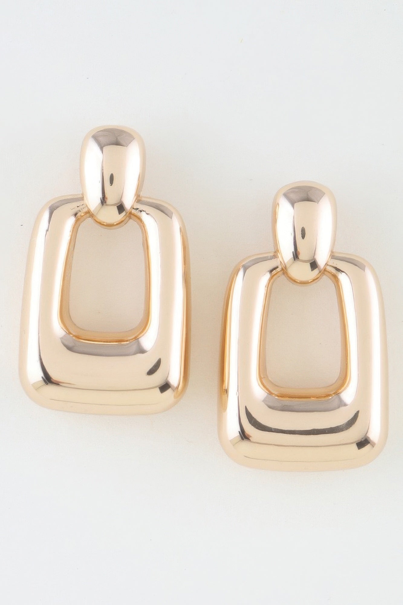 Shiny Modern Frame Drop Earrings - That Janis Style