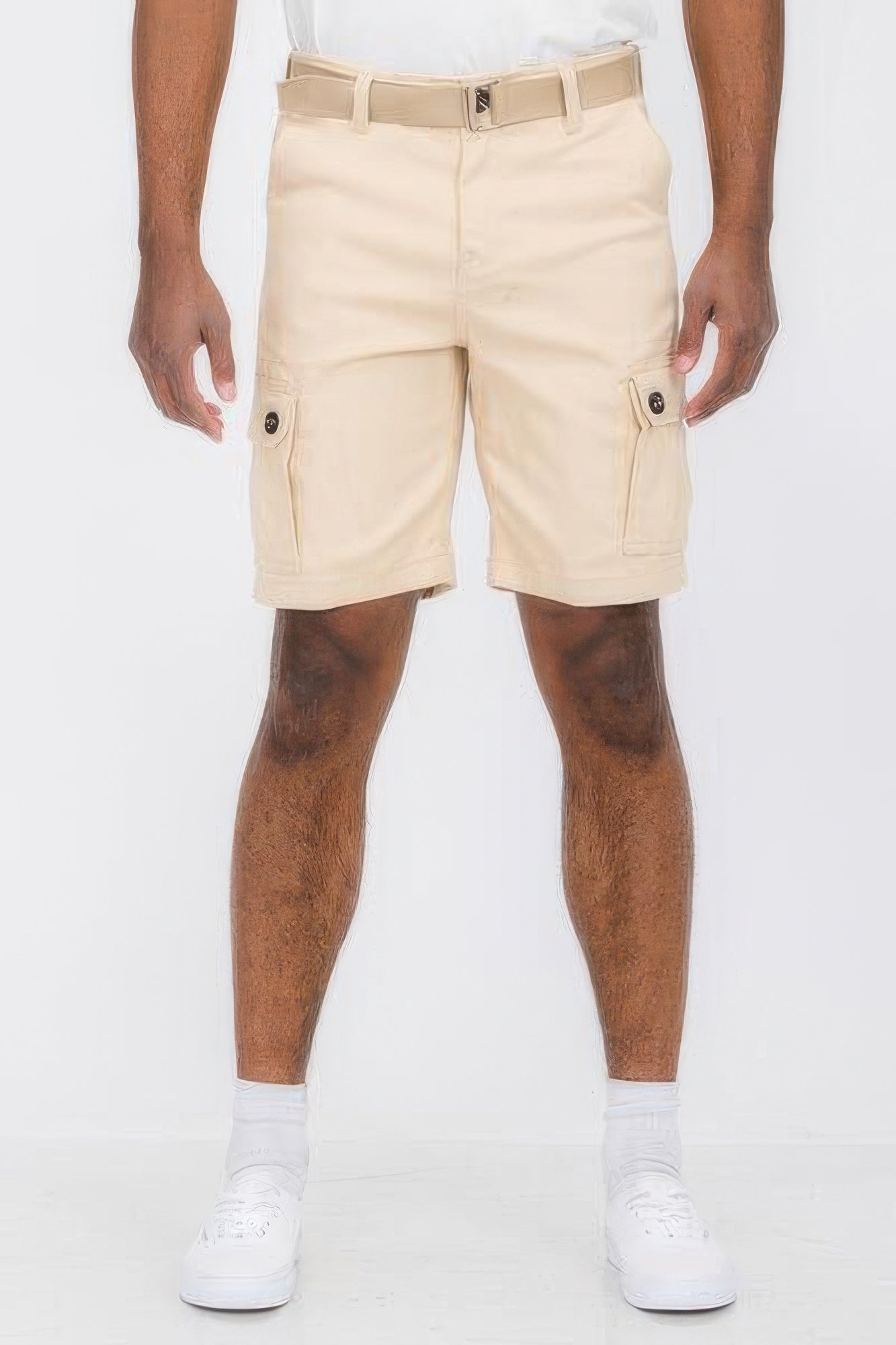 Mens Belted Cargo Shorts With Pockets - That Janis Style