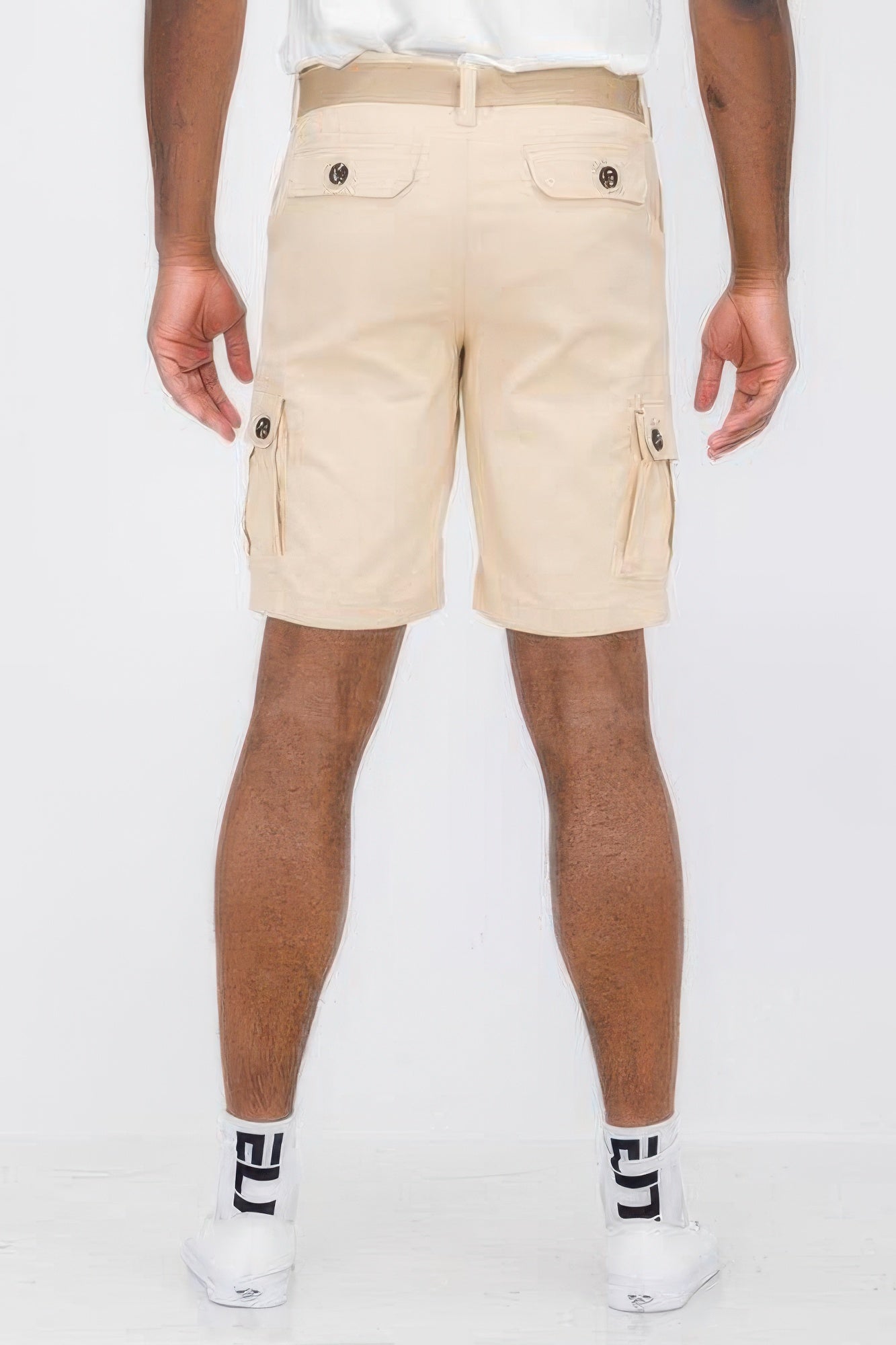 Mens Belted Cargo Shorts With Pockets - That Janis Style