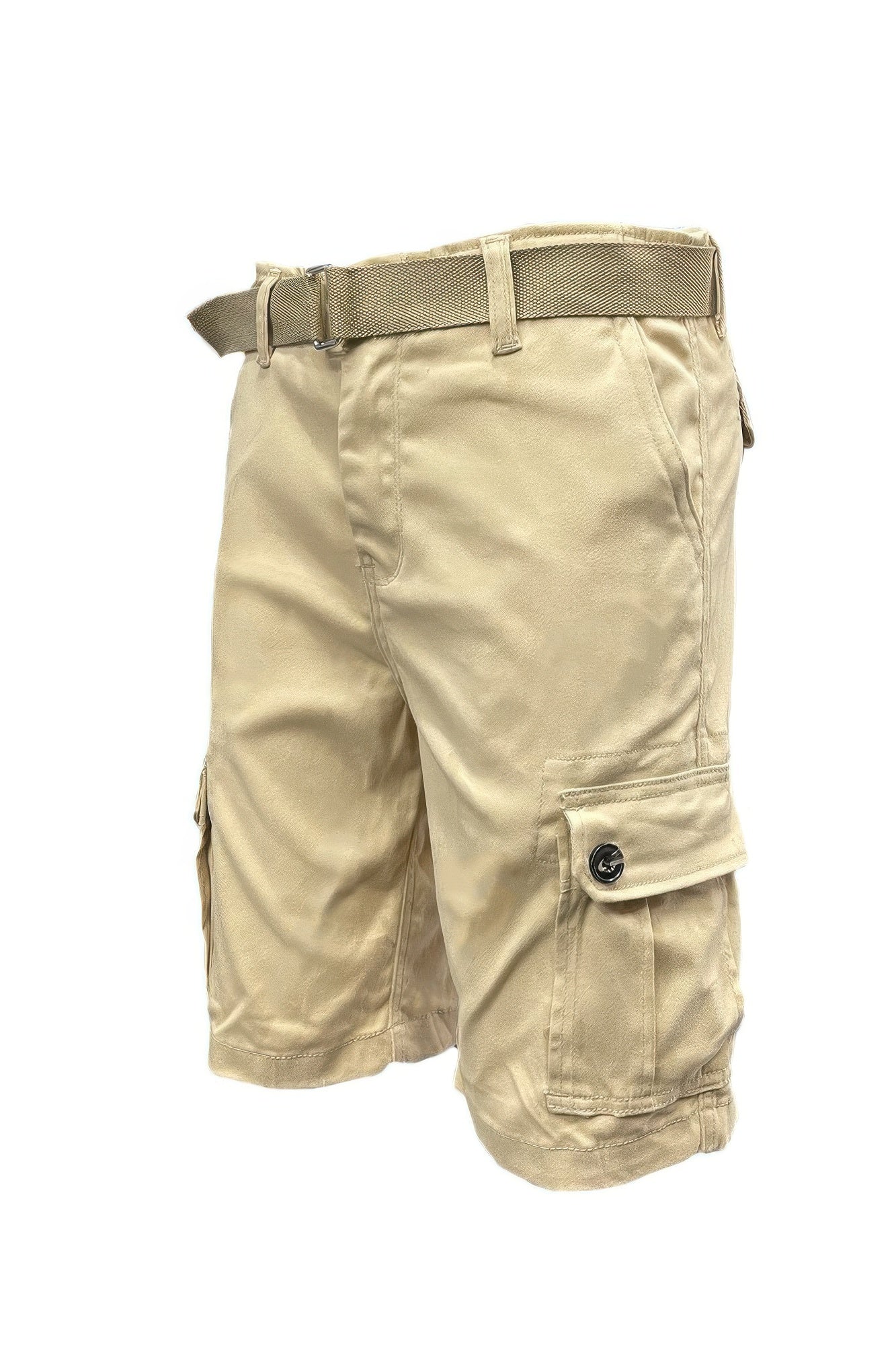 Mens Belted Cargo Shorts With Pockets - That Janis Style