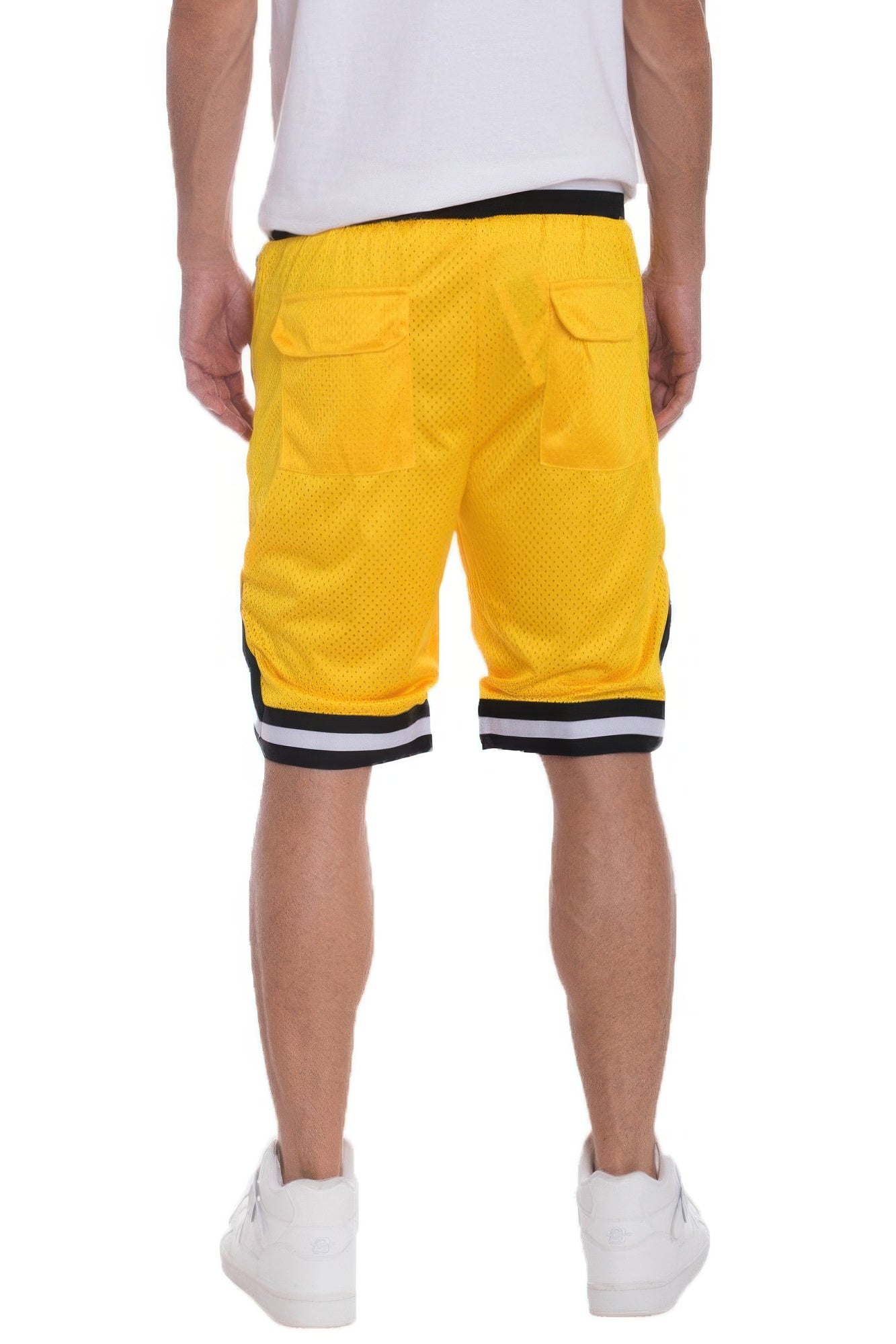 Striped Band Solid Basketball Shorts - That Janis Style