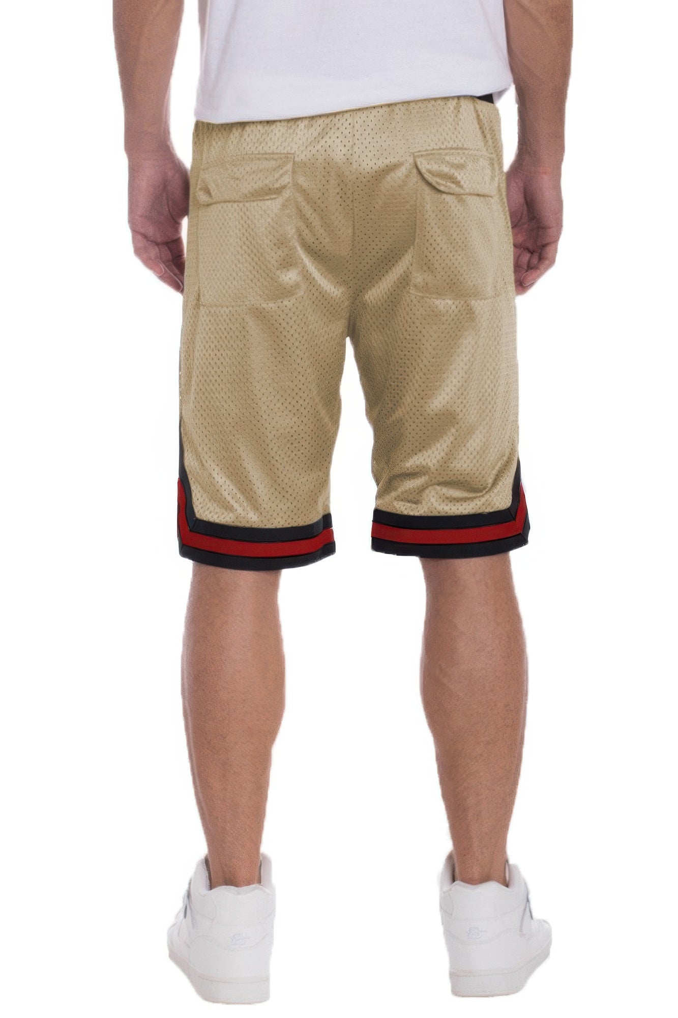Striped Band Solid Basketball Shorts - That Janis Style
