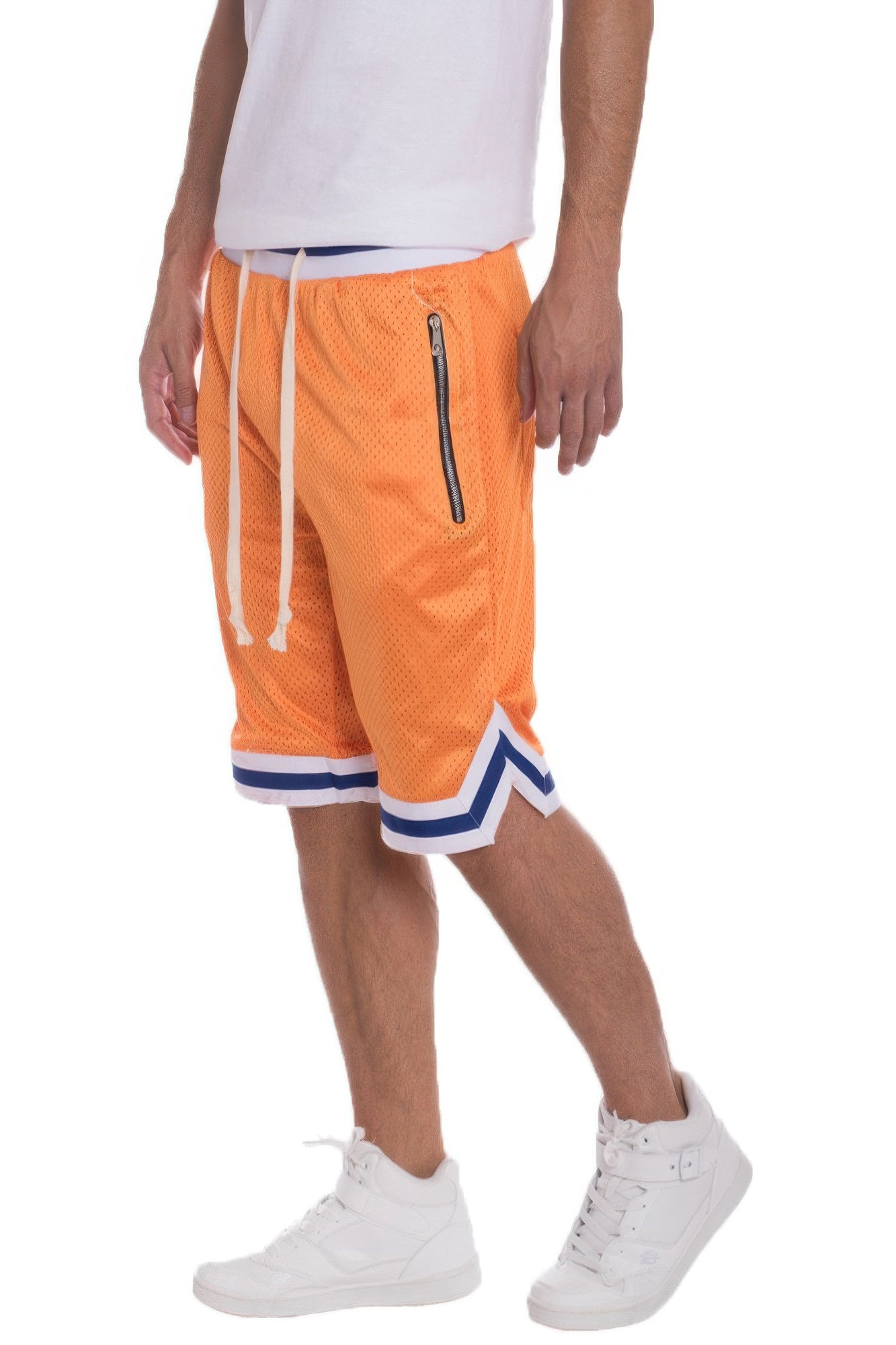 Striped Band Solid Basketball Shorts - That Janis Style