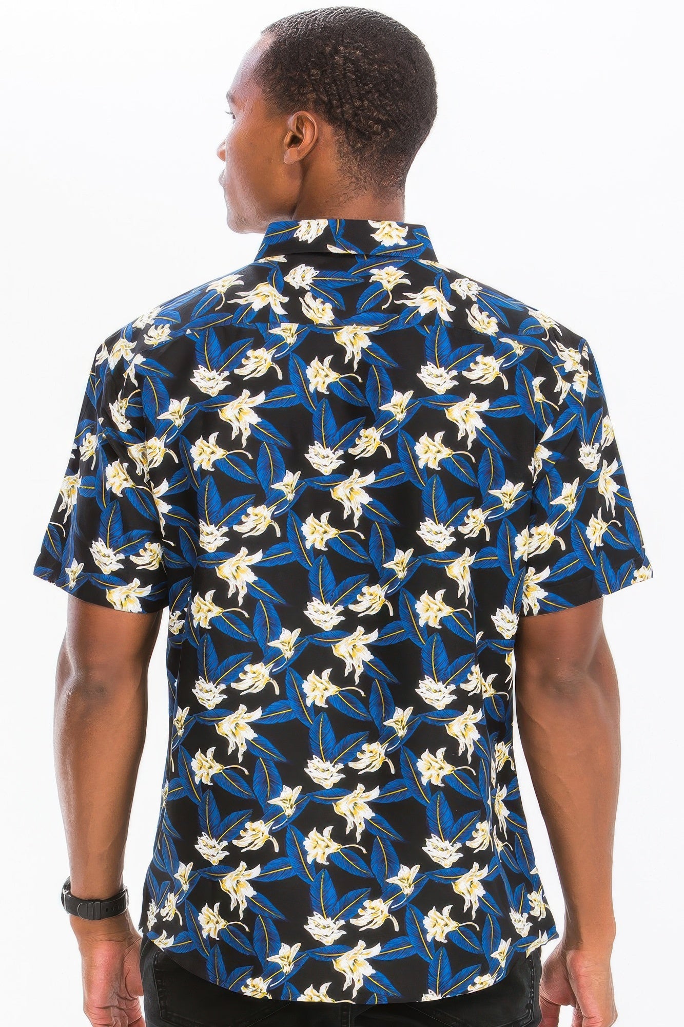 Mens Print Hawaiian Button Down Shirt - That Janis Style