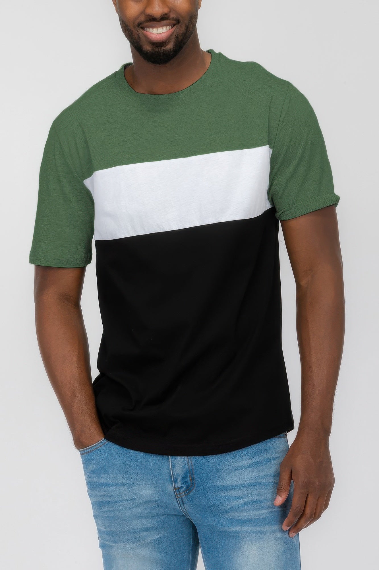 Mens Color Block Short Sleeve Tshirt - That Janis Style