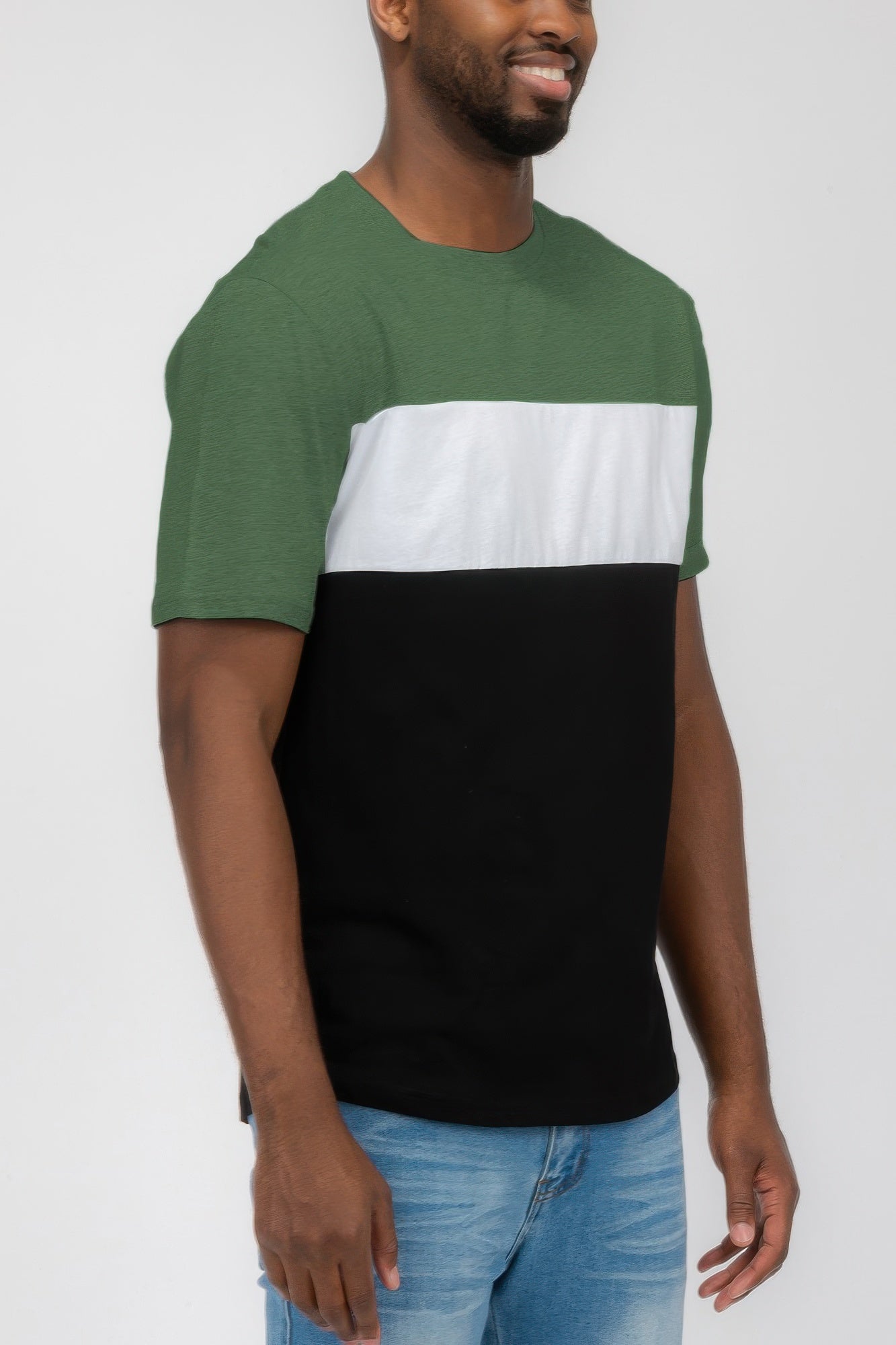 Mens Color Block Short Sleeve Tshirt - That Janis Style