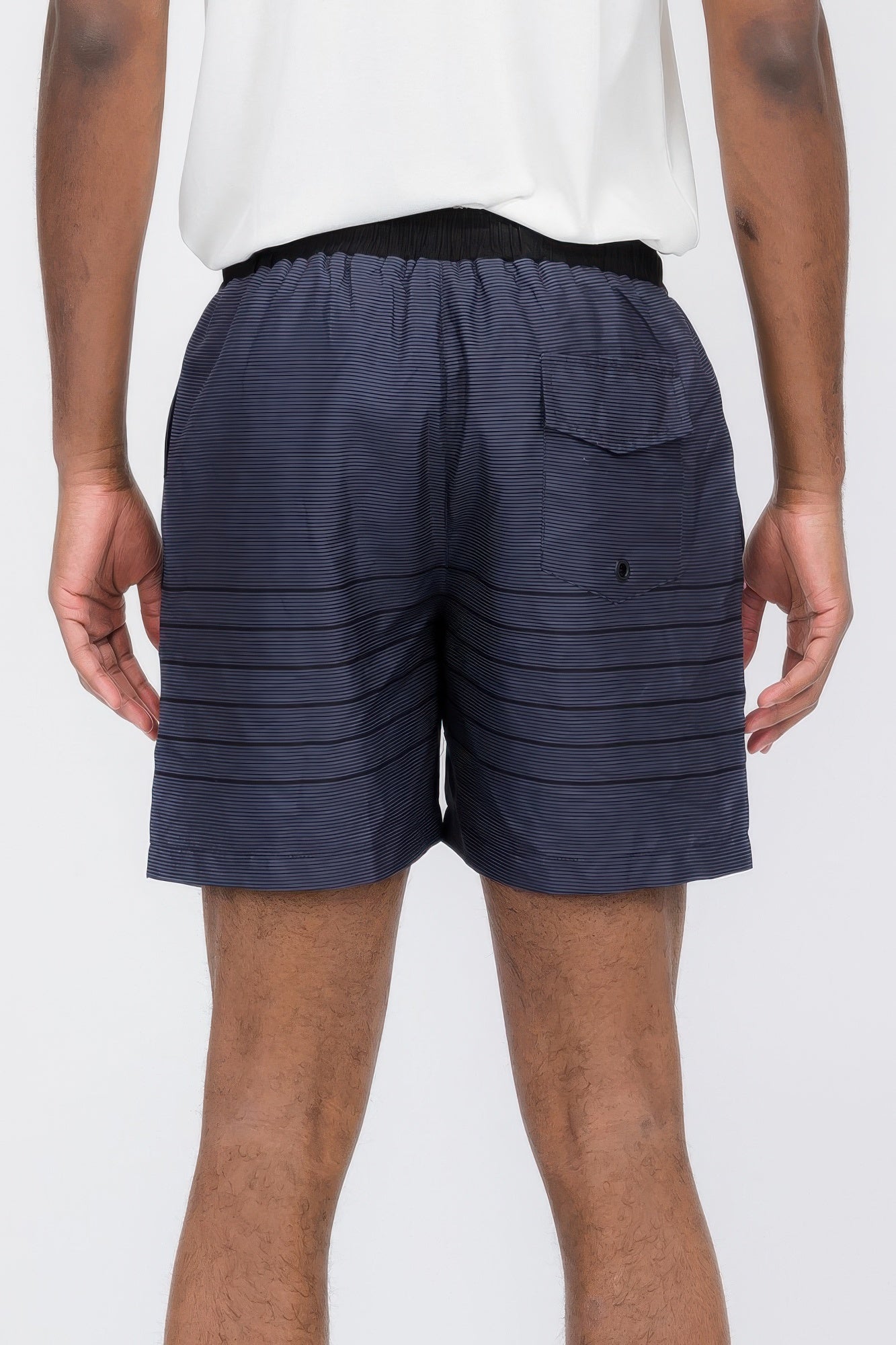 Blue Stripes Swim Shorts - That Janis Style