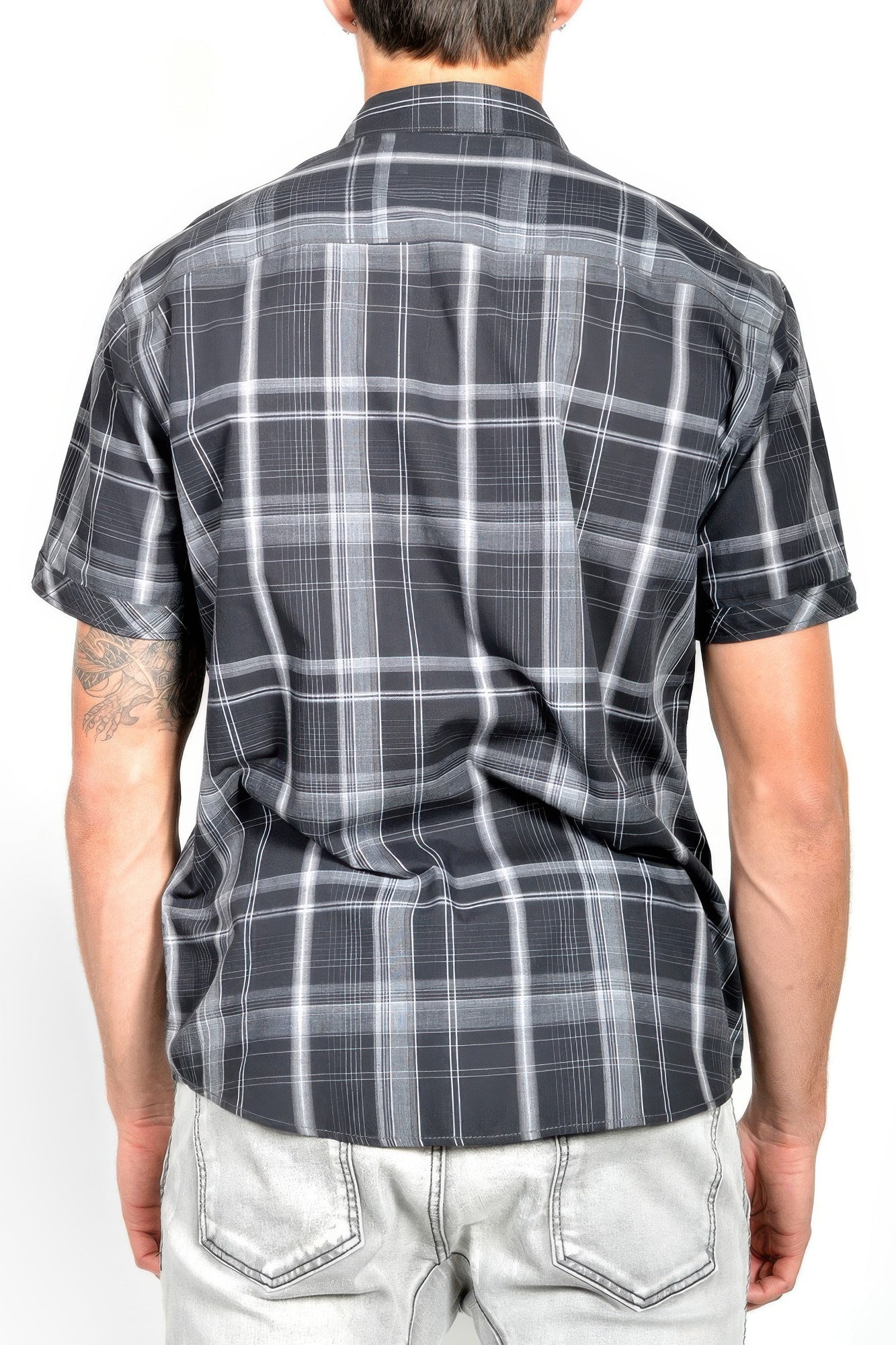 Men's Casual Short Sleeve Plaid Shirts - That Janis Style