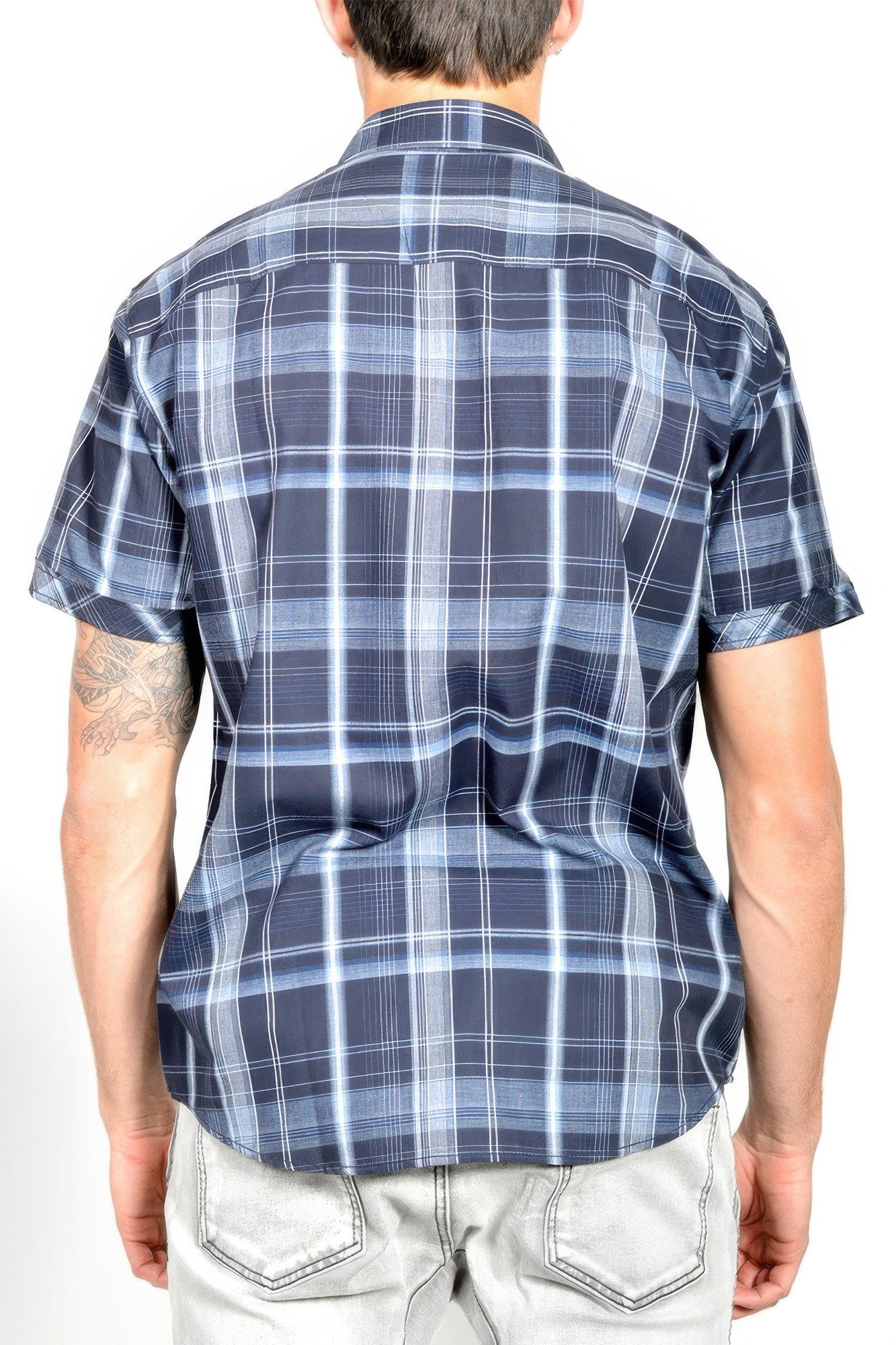 Men's Casual Short Sleeve Plaid Shirts - That Janis Style