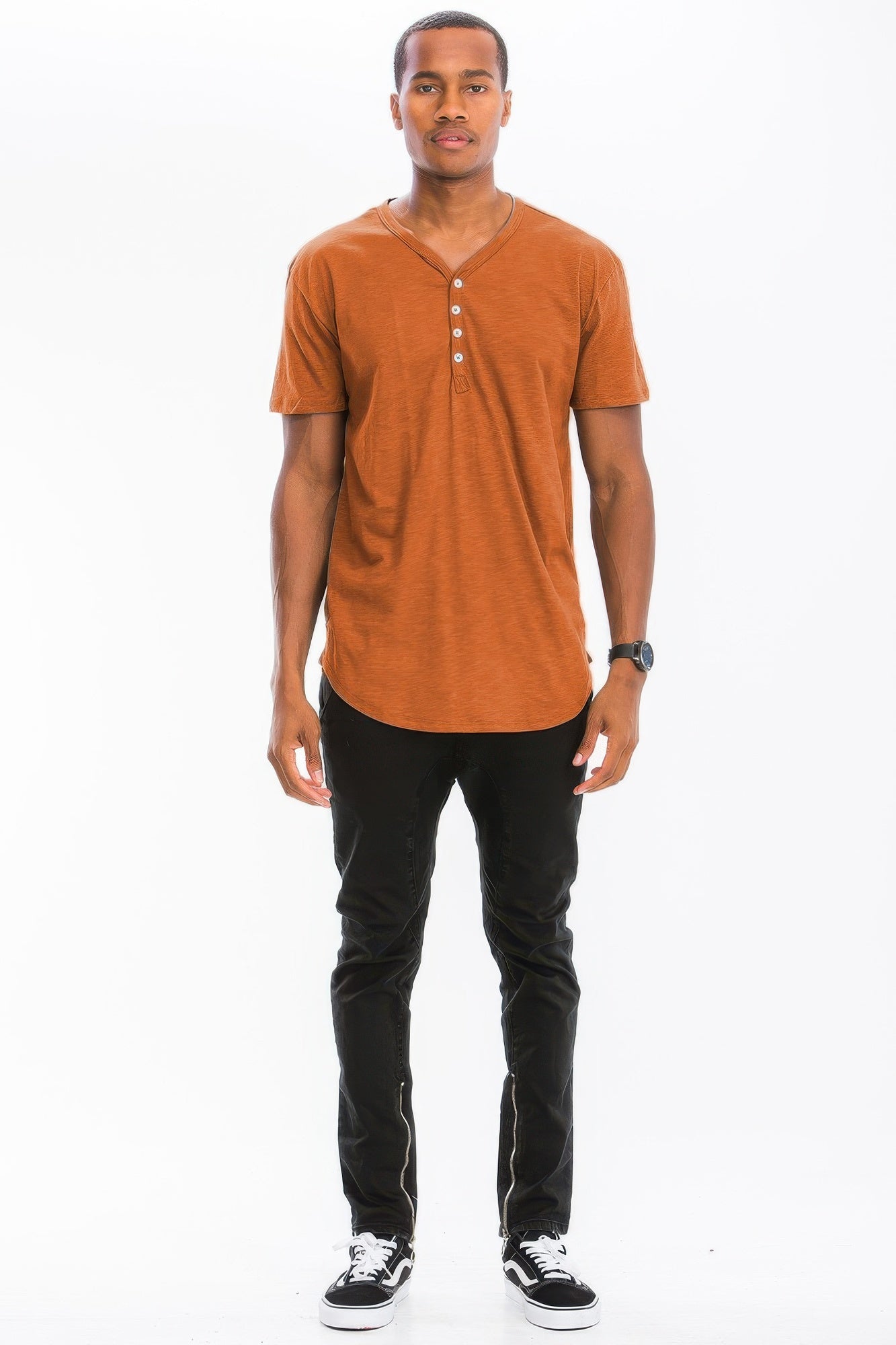 Short Sleeve 4 Button Henley Shirt - That Janis Style