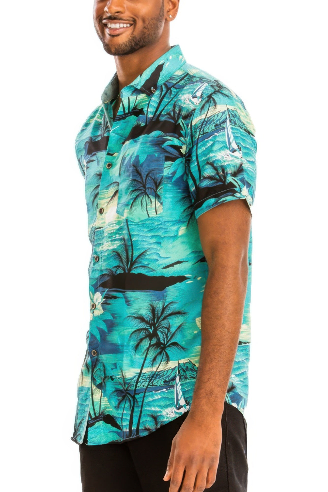 Hawaiian Print Button Down Shirt - That Janis Style
