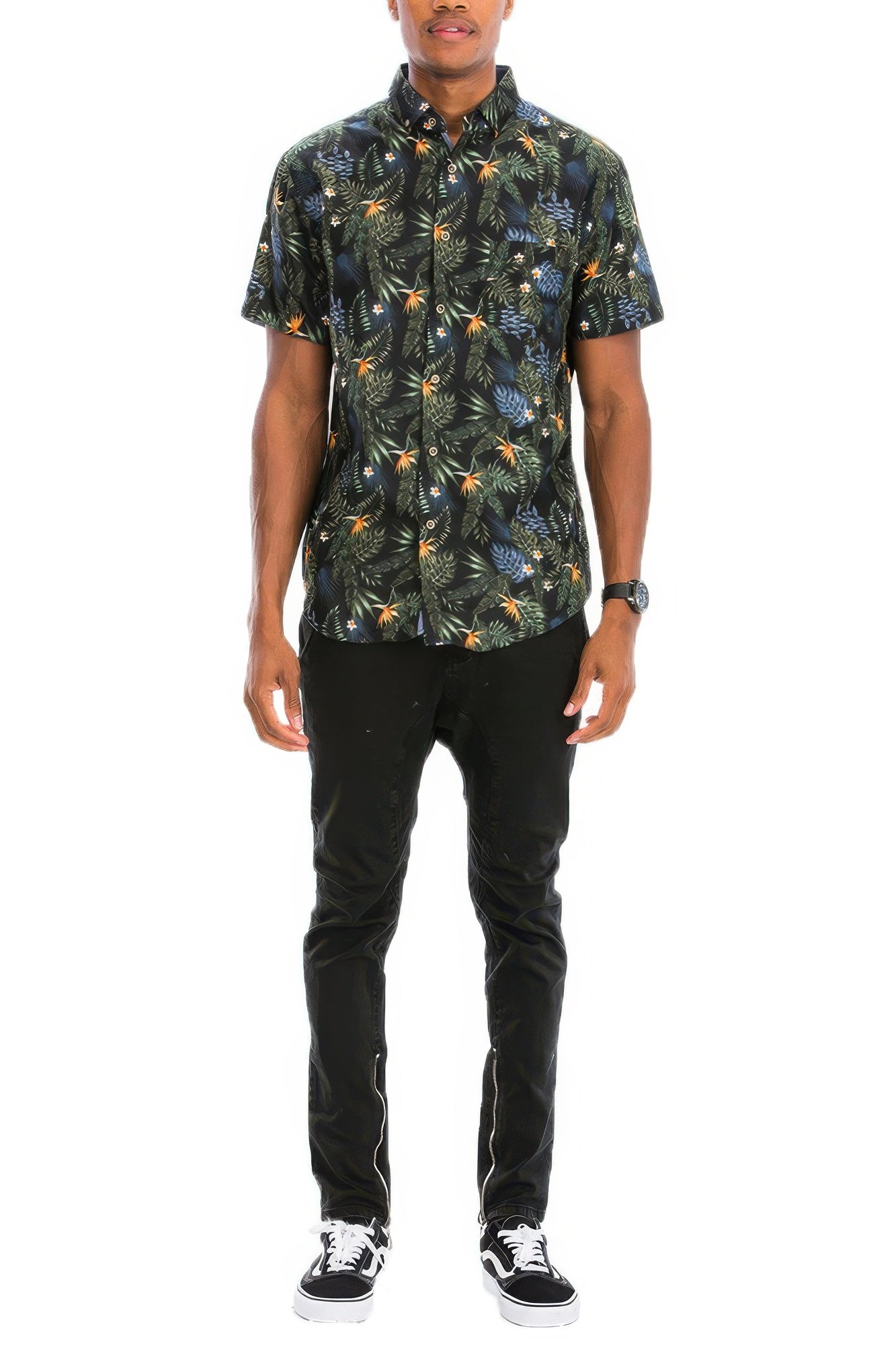 Hawaiian Print Button Down Shirt - That Janis Style
