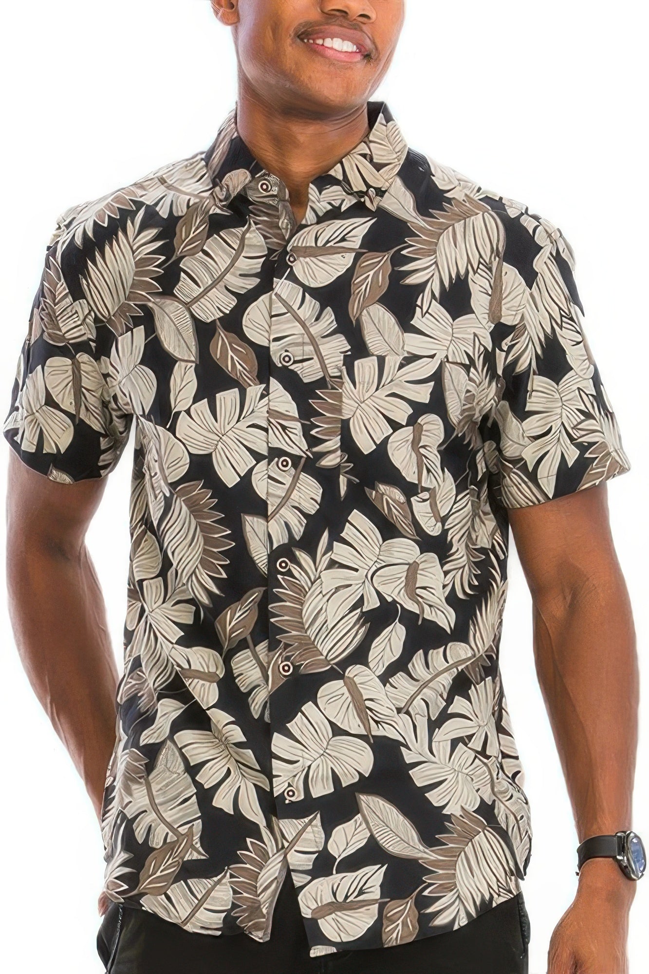 Hawaiian Print Button Down Shirt - That Janis Style