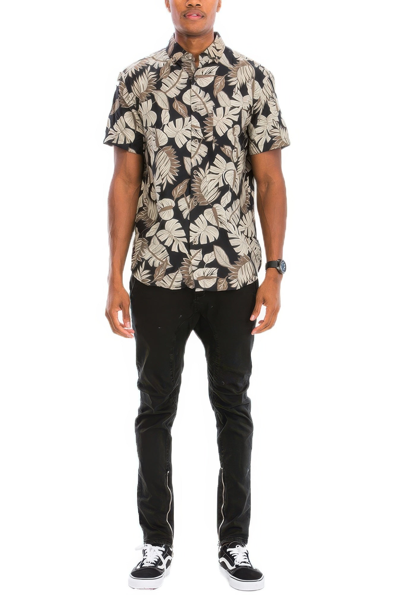 Hawaiian Print Button Down Shirt - That Janis Style