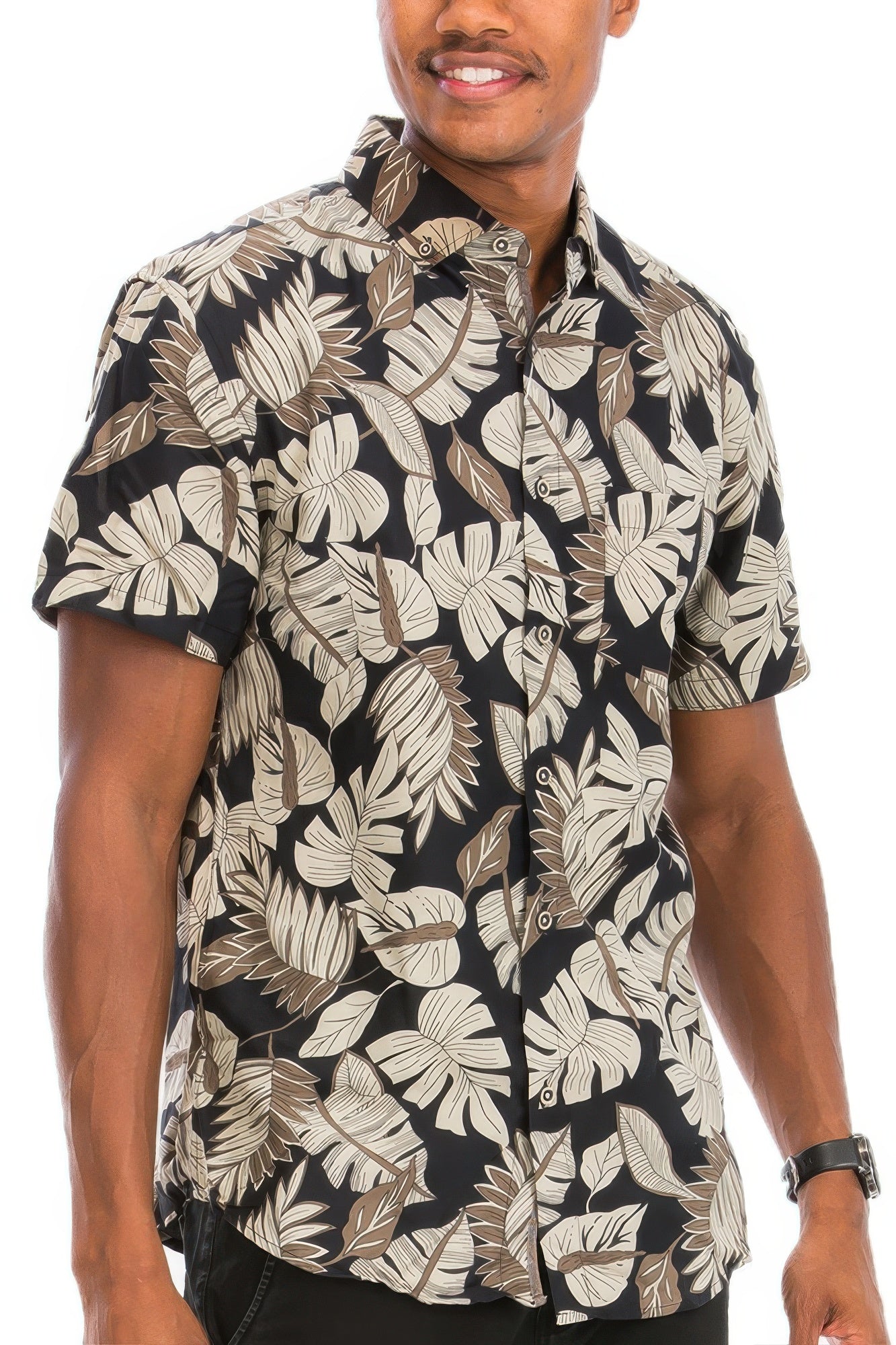 Hawaiian Print Button Down Shirt - That Janis Style