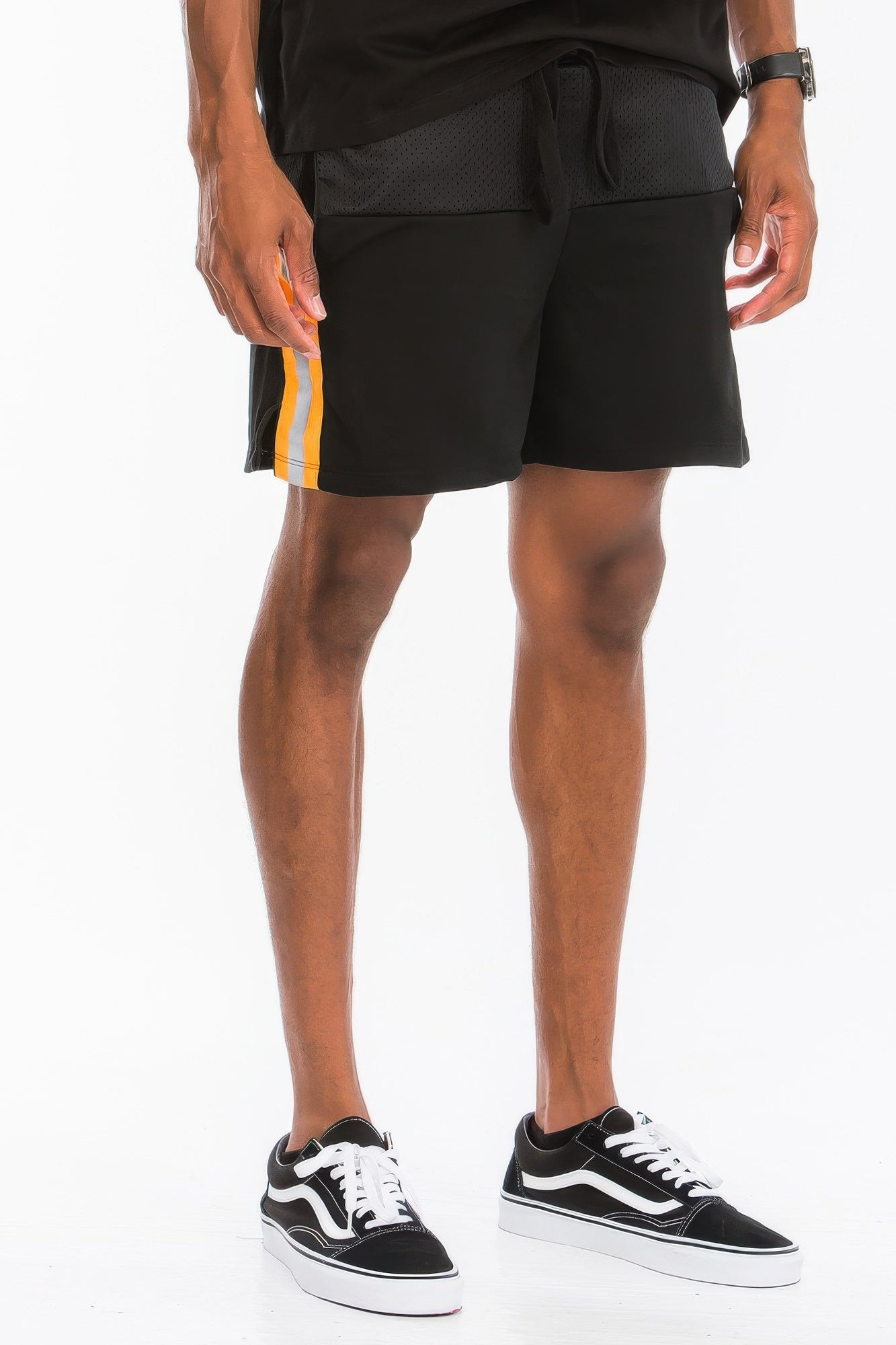 Reflective Half Mesh With Lining Shorts - That Janis Style