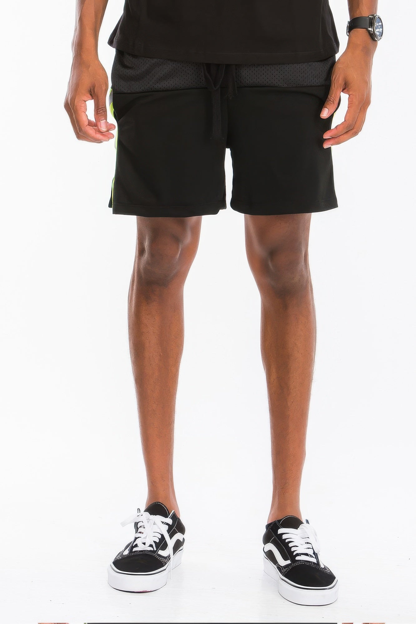 Reflective Half Mesh With Lining Shorts - That Janis Style