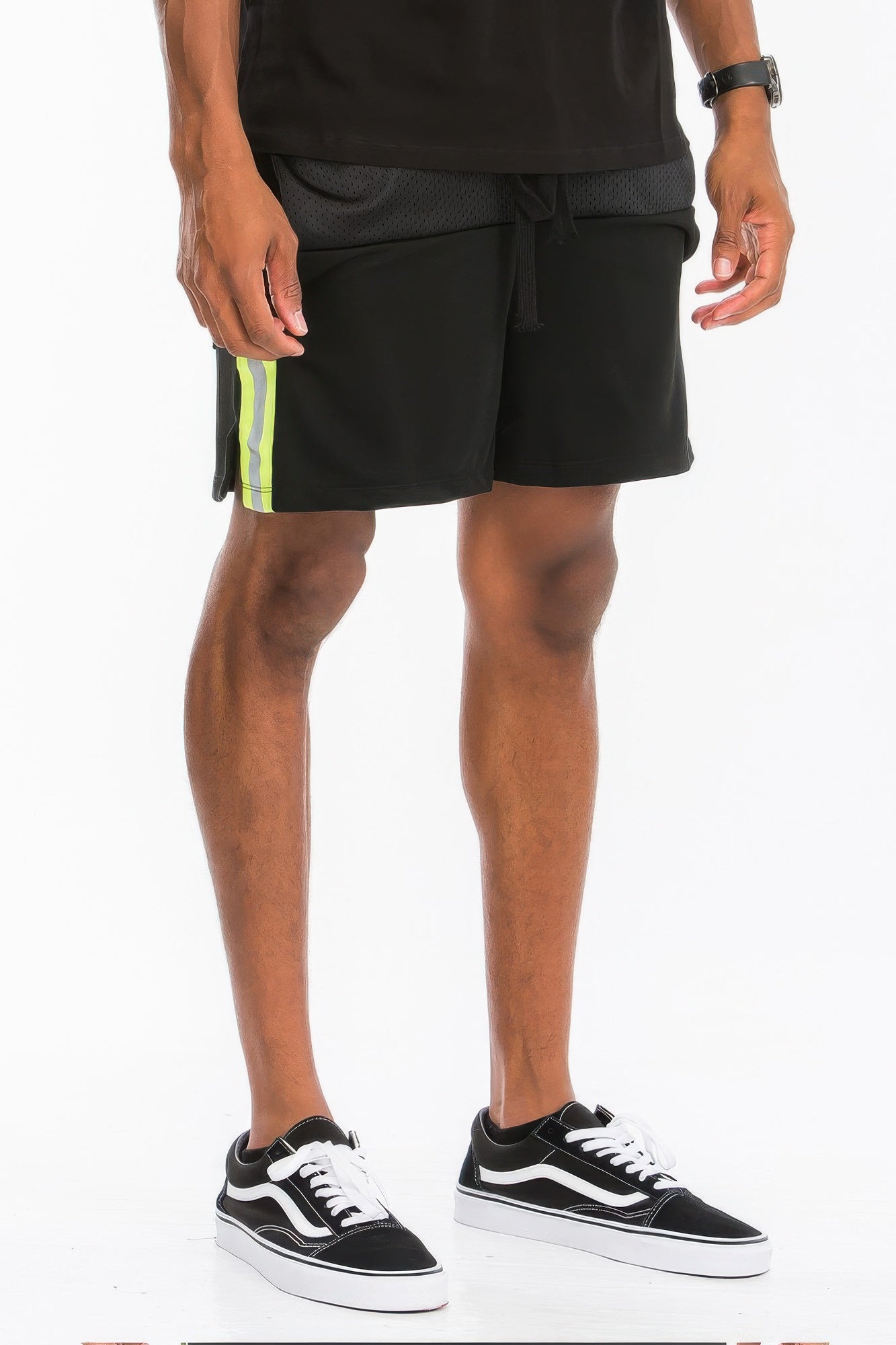 Reflective Half Mesh With Lining Shorts - That Janis Style