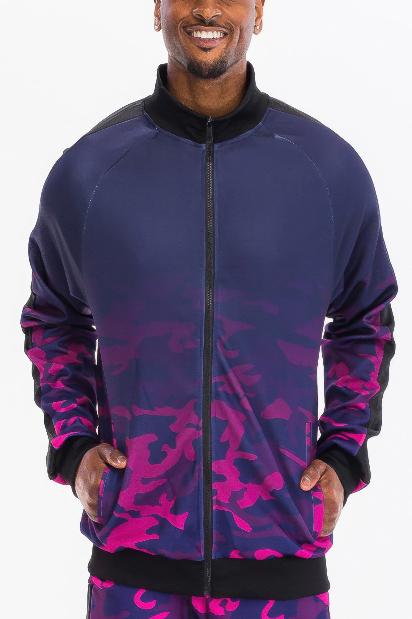 Mens Camo Ombre Track Jacket - That Janis Style