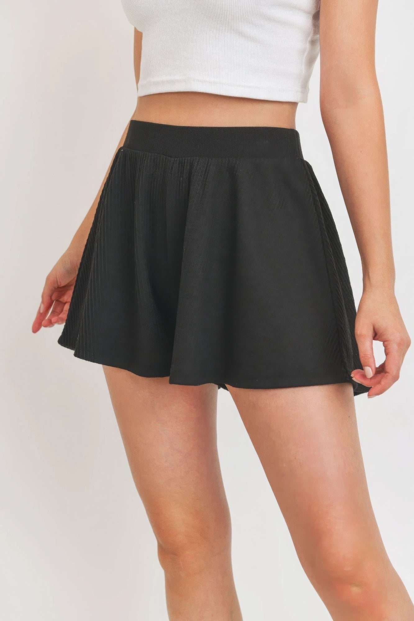 Flounce Shorts Micro Waffle - That Janis Style