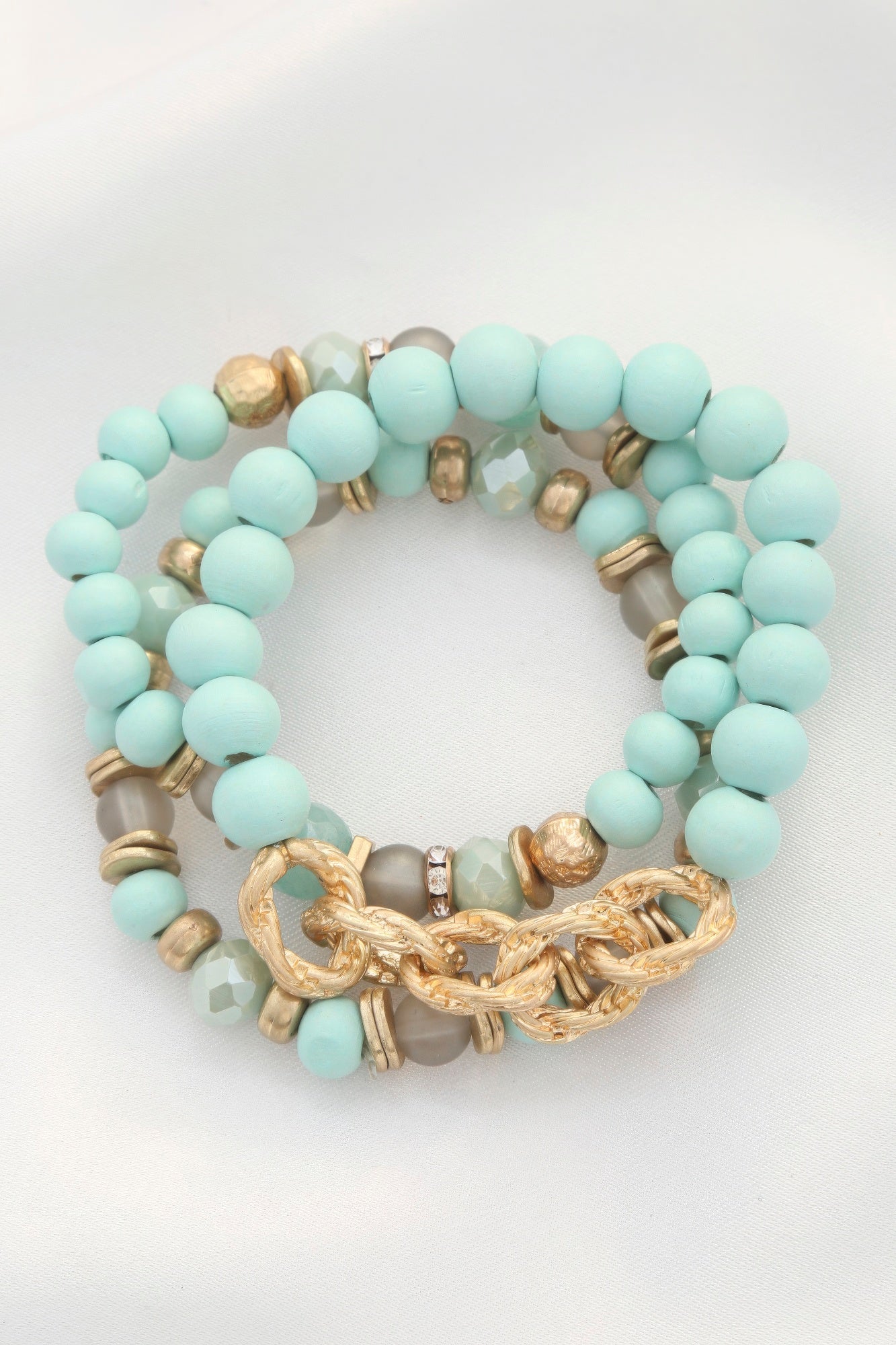 Circle Link Beaded Bracelet Set - That Janis Style