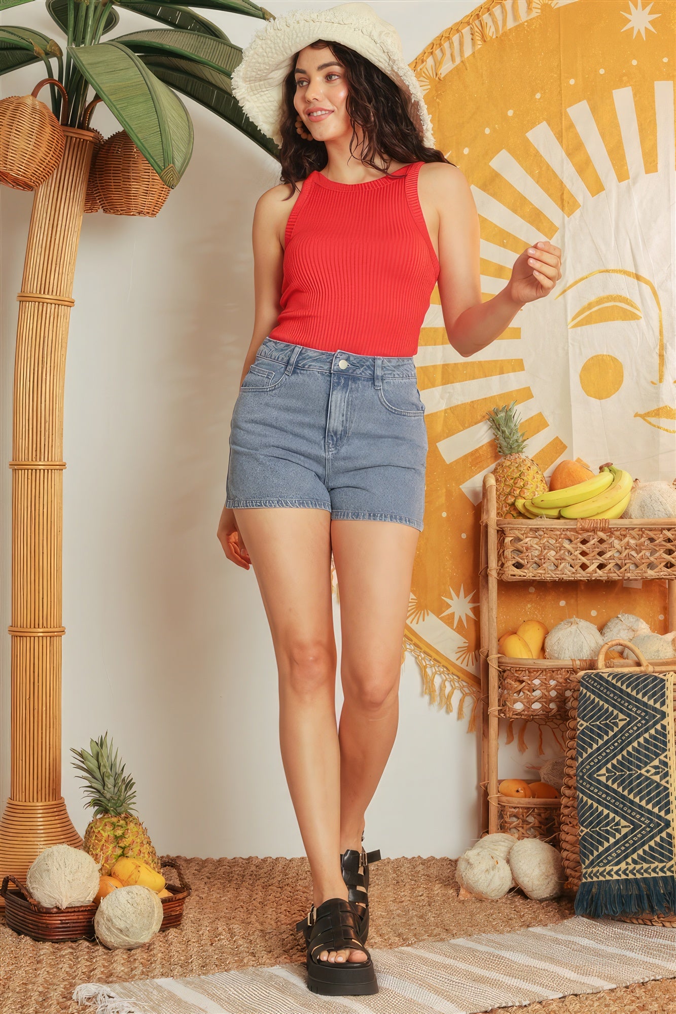 Ribbed V Strap Back Bodysuit - That Janis Style