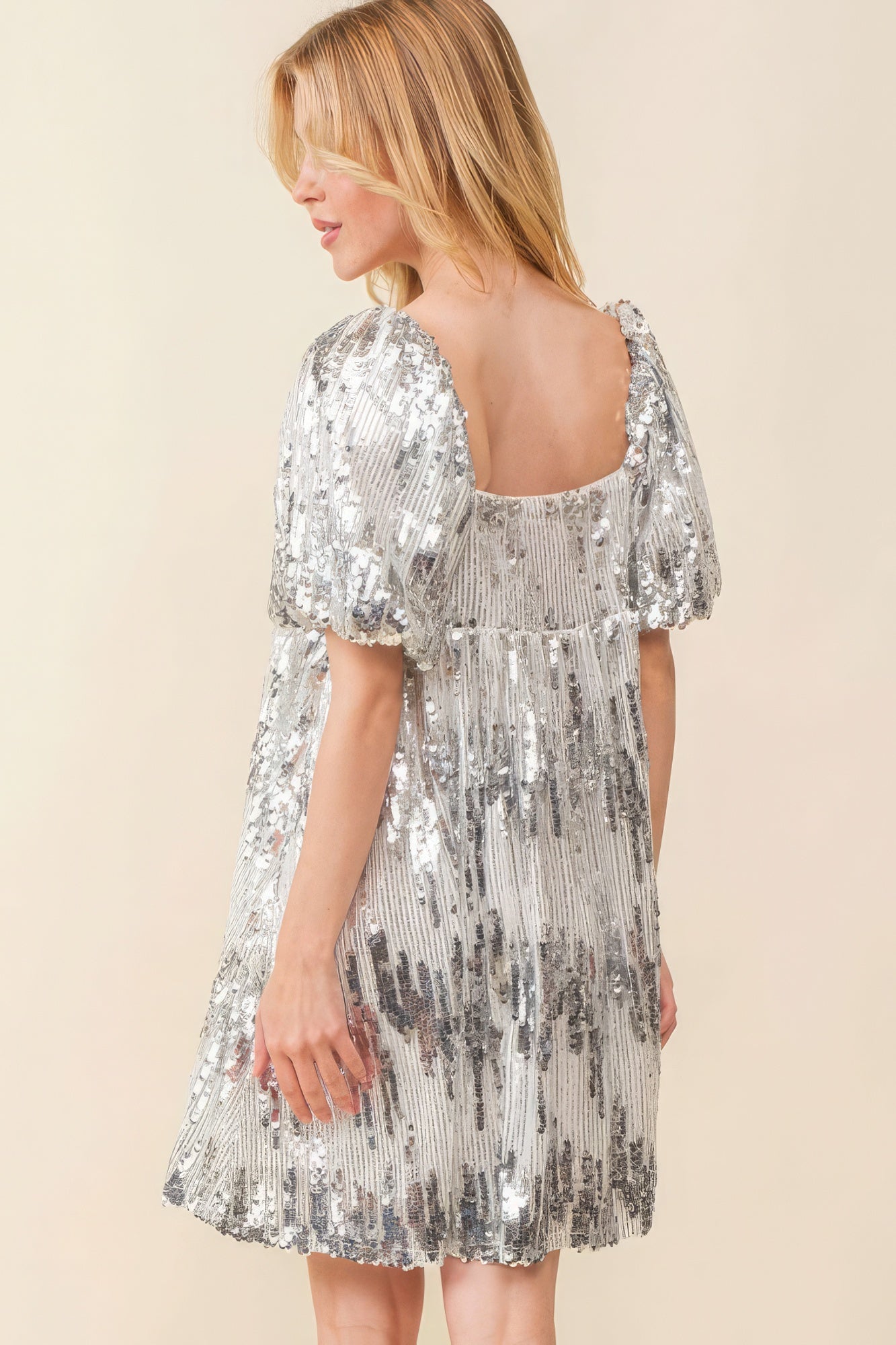 Sequin Babydoll Mini Dress - That Janis Style