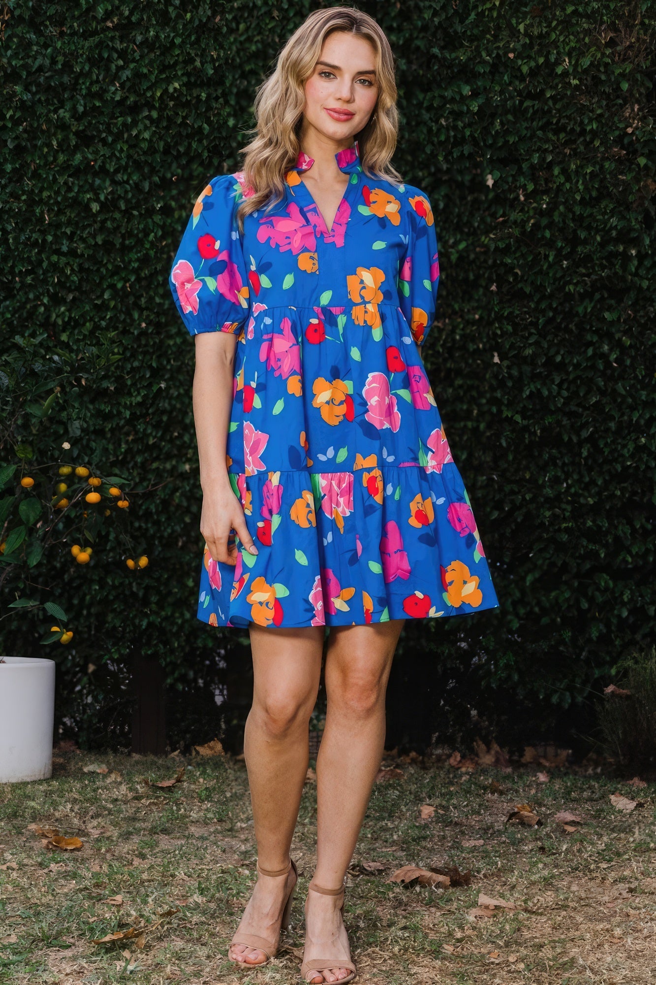 Floral Printed Tiered Mini Dress - That Janis Style