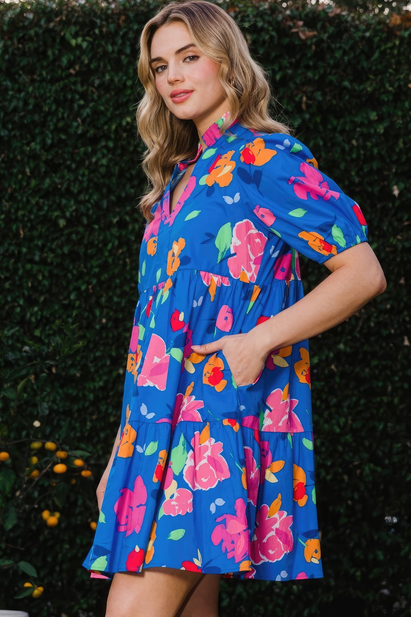 Floral Printed Tiered Mini Dress - That Janis Style