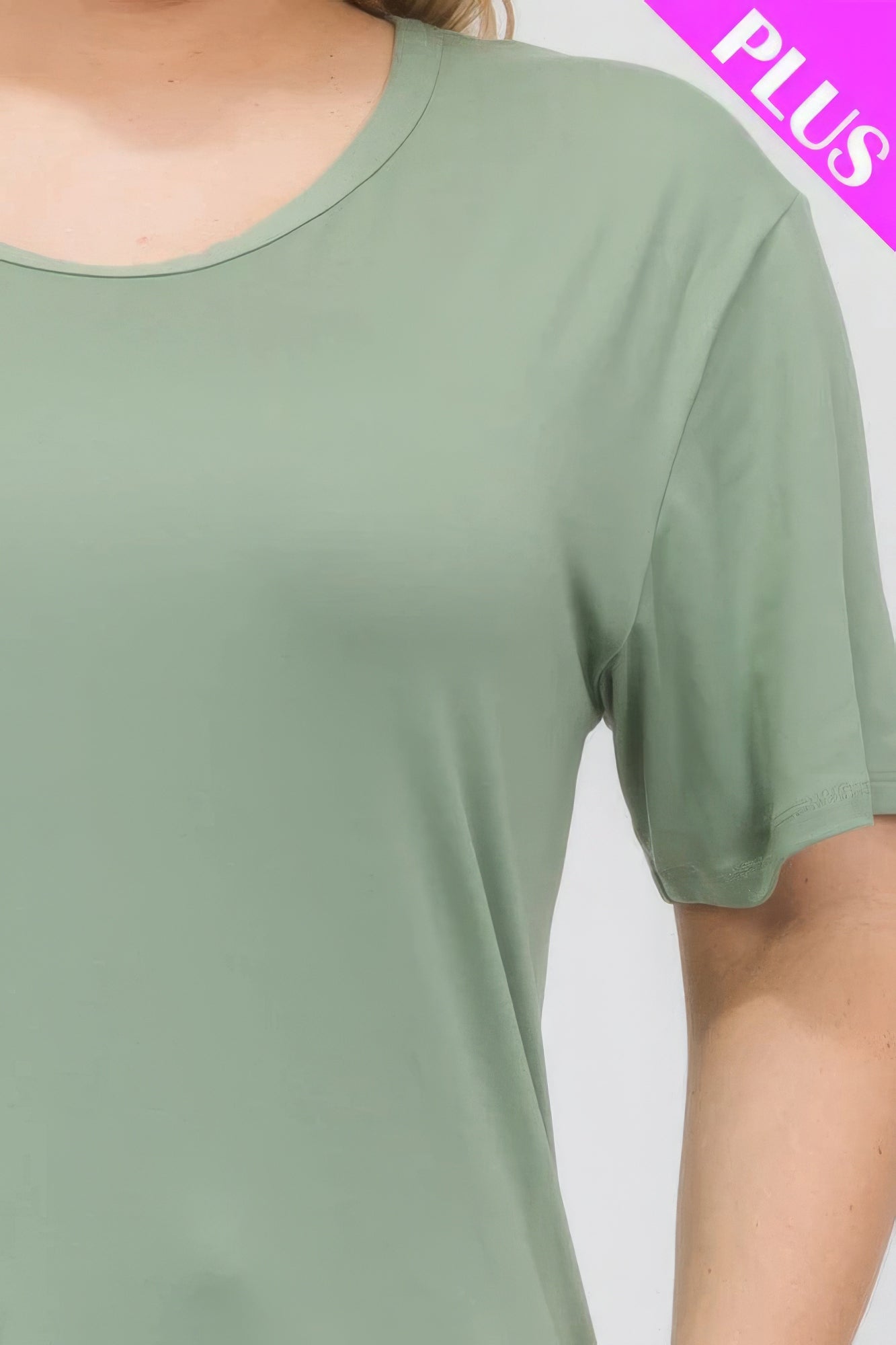 Plus Size Basic Short Sleeve T-shirt - That Janis Style