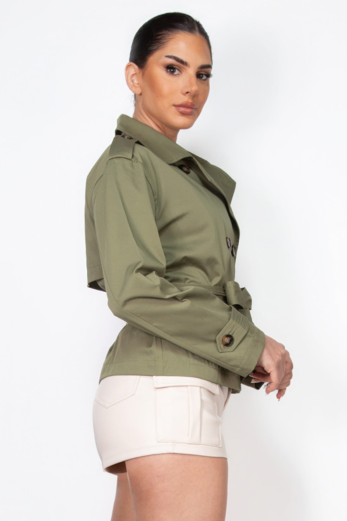 Double-breasted Waist-tie Trench Coat - That Janis Style
