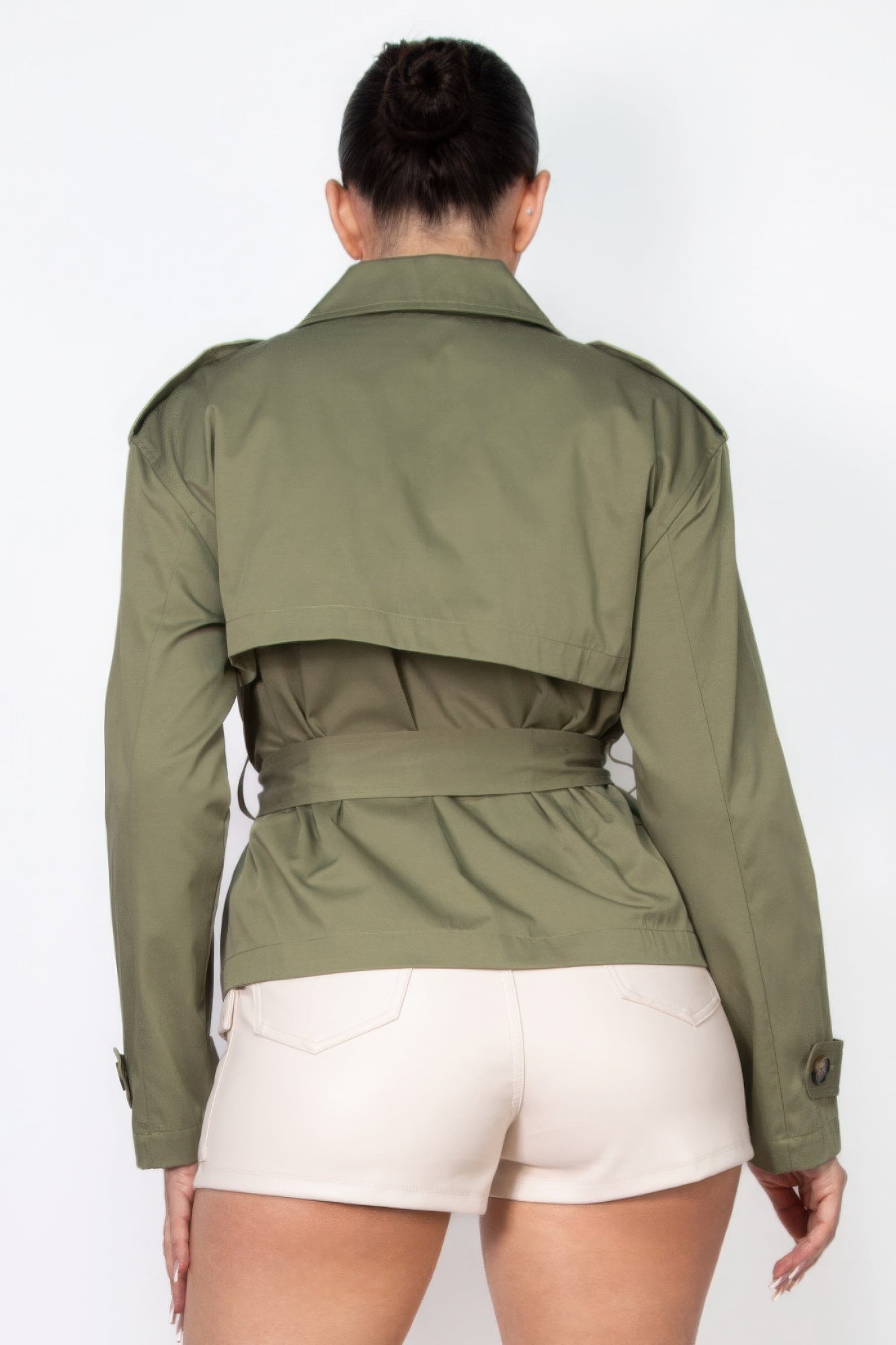 Double-breasted Waist-tie Trench Coat - That Janis Style