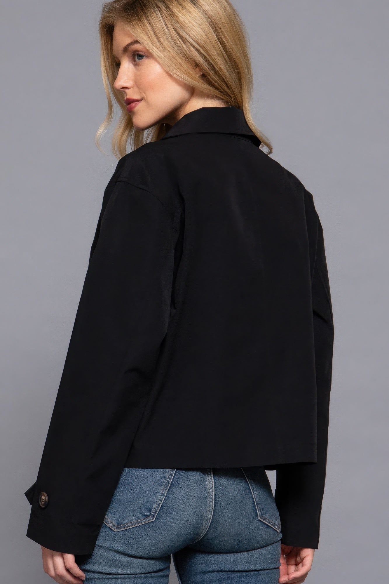 Double Breasted Short Trench Jacket - That Janis Style