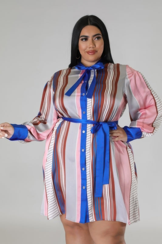 Long Sleeves Non-stretch Dress - That Janis Style