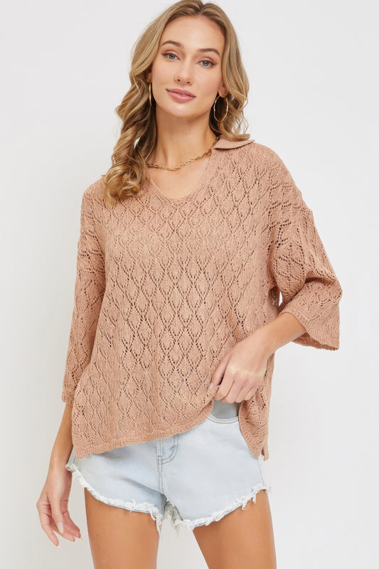 Pointelle Knit Top - That Janis Style