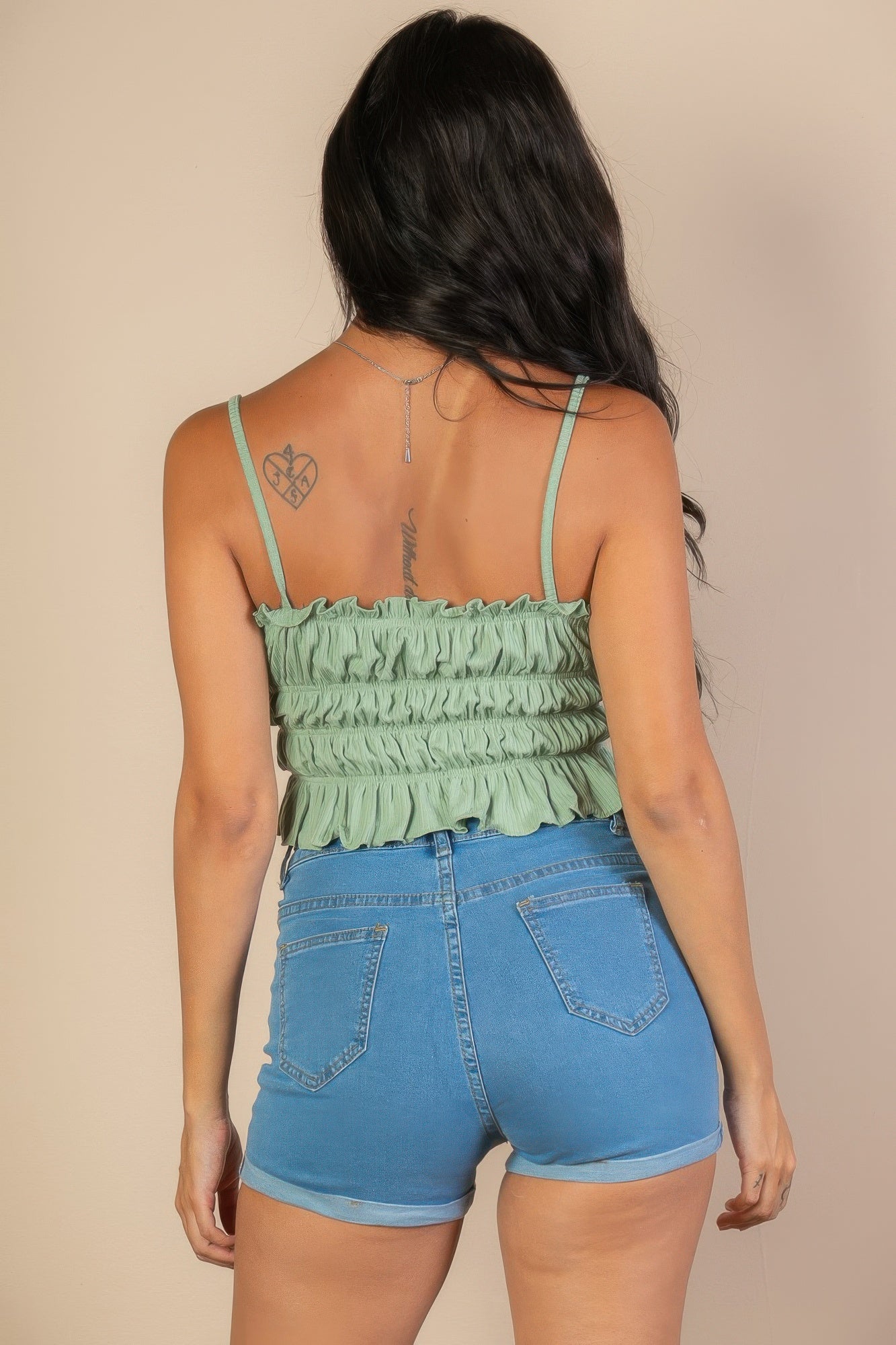 Tiered Shirred Body Crop Top - That Janis Style