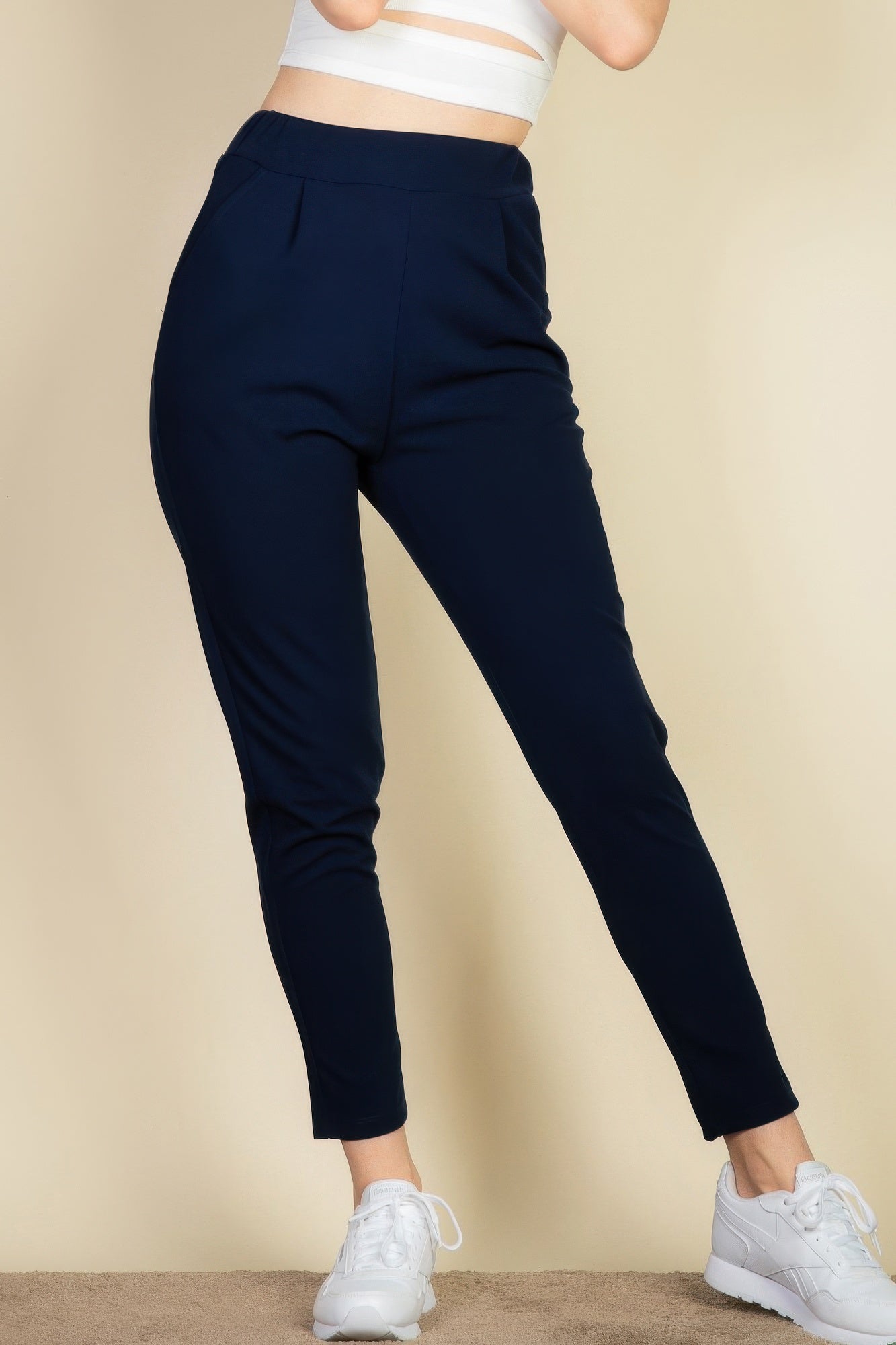 Pleat Front Tapered Trousers - That Janis Style