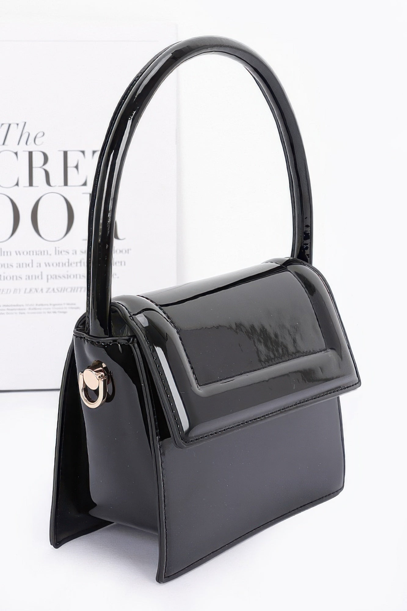 Enamel Top Handle Flap Bag - That Janis Style