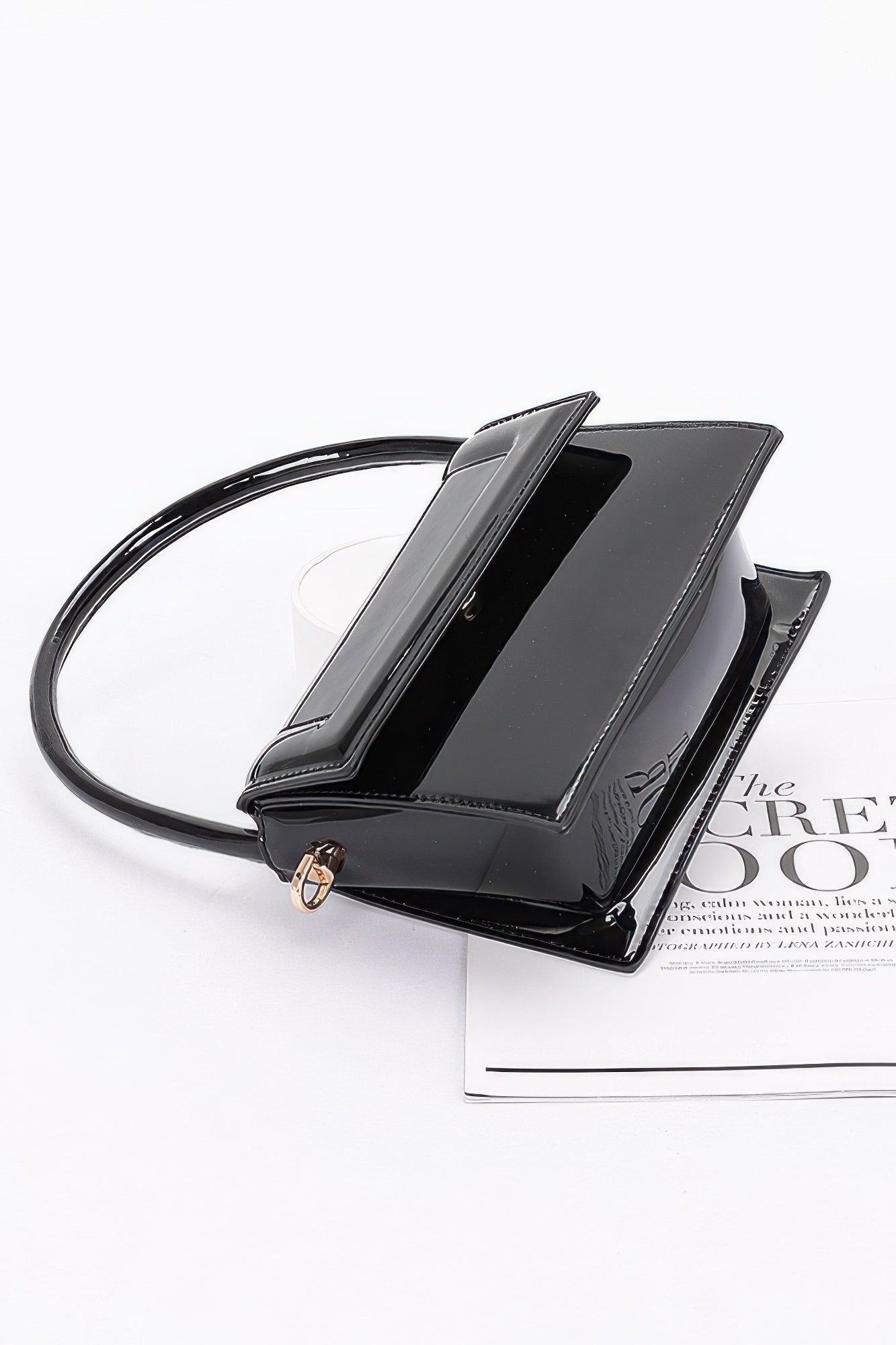 Enamel Top Handle Flap Bag - That Janis Style