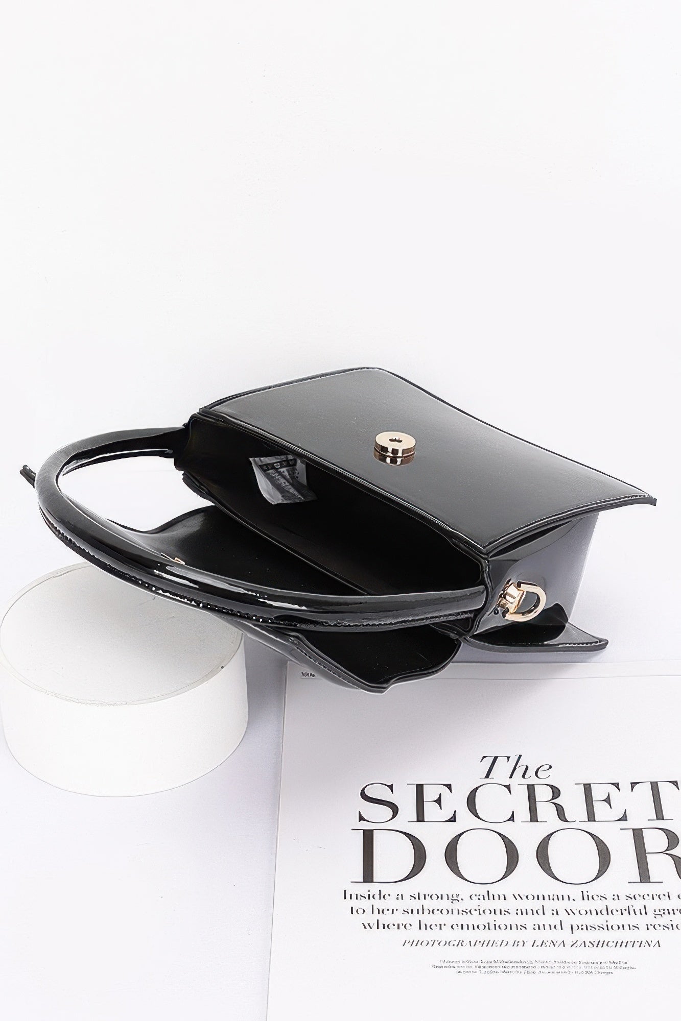 Enamel Top Handle Flap Bag - That Janis Style
