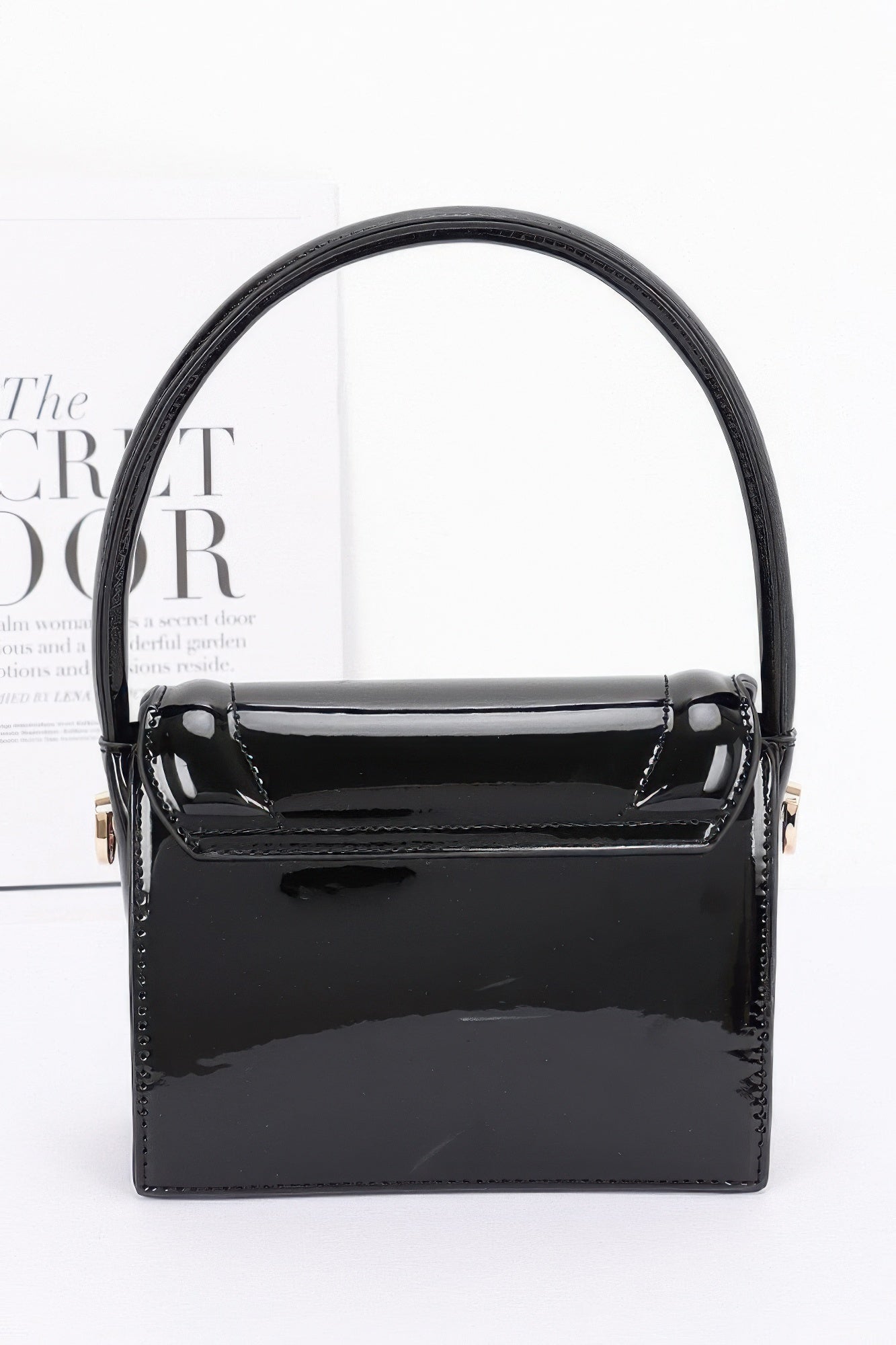 Enamel Top Handle Flap Bag - That Janis Style