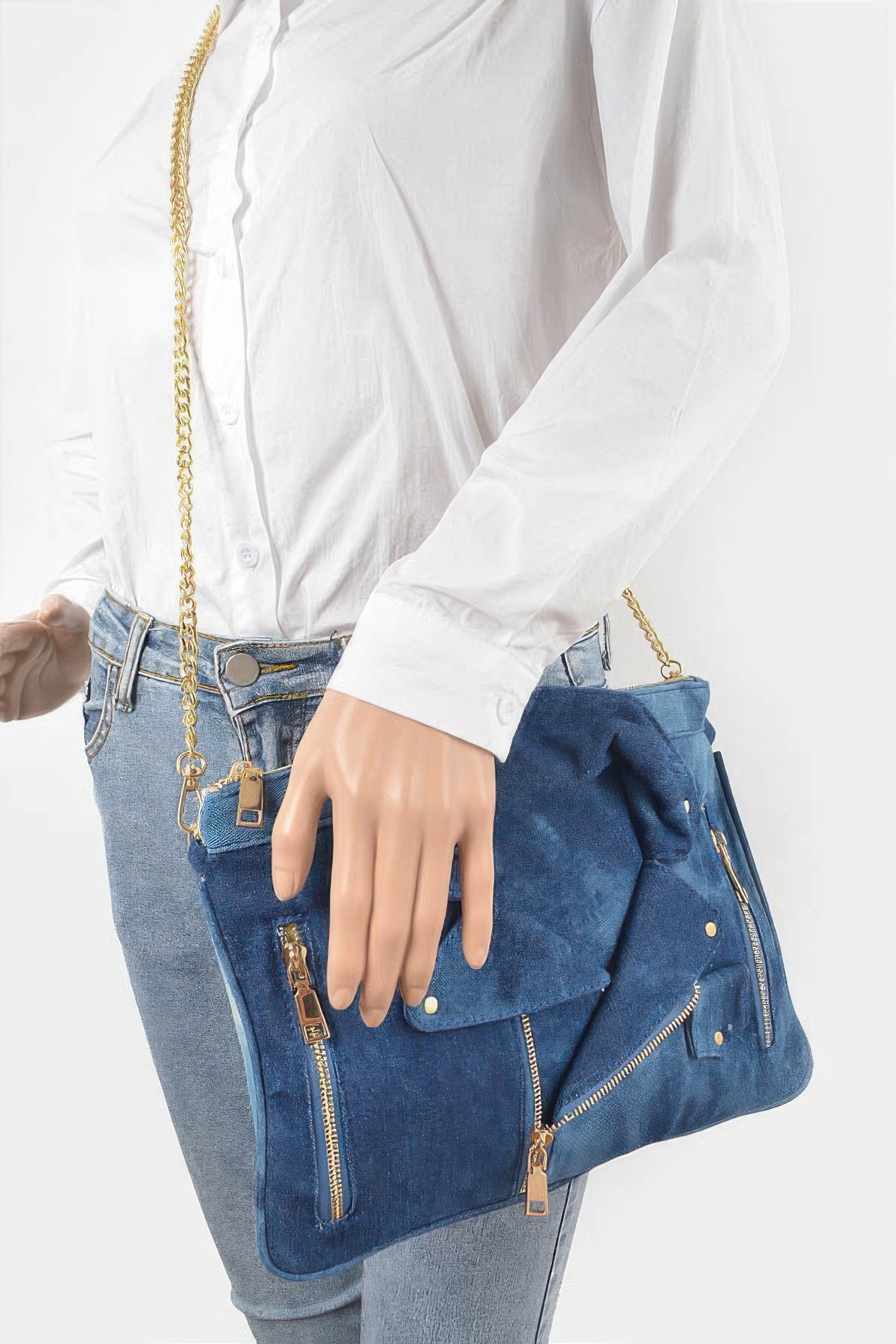Denim Jacket Crossbody Clutch - That Janis Style