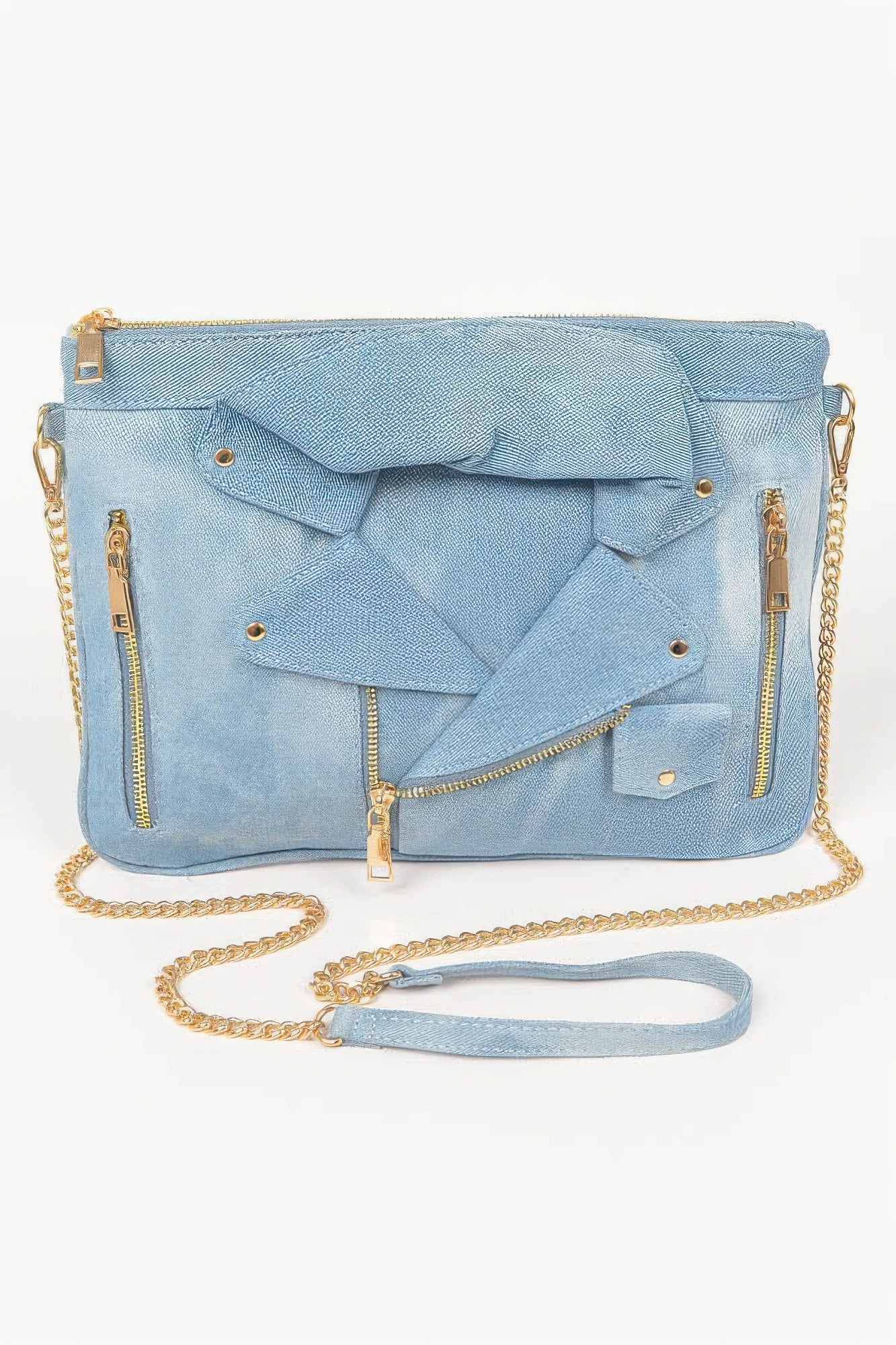 Denim Jacket Crossbody Clutch - That Janis Style