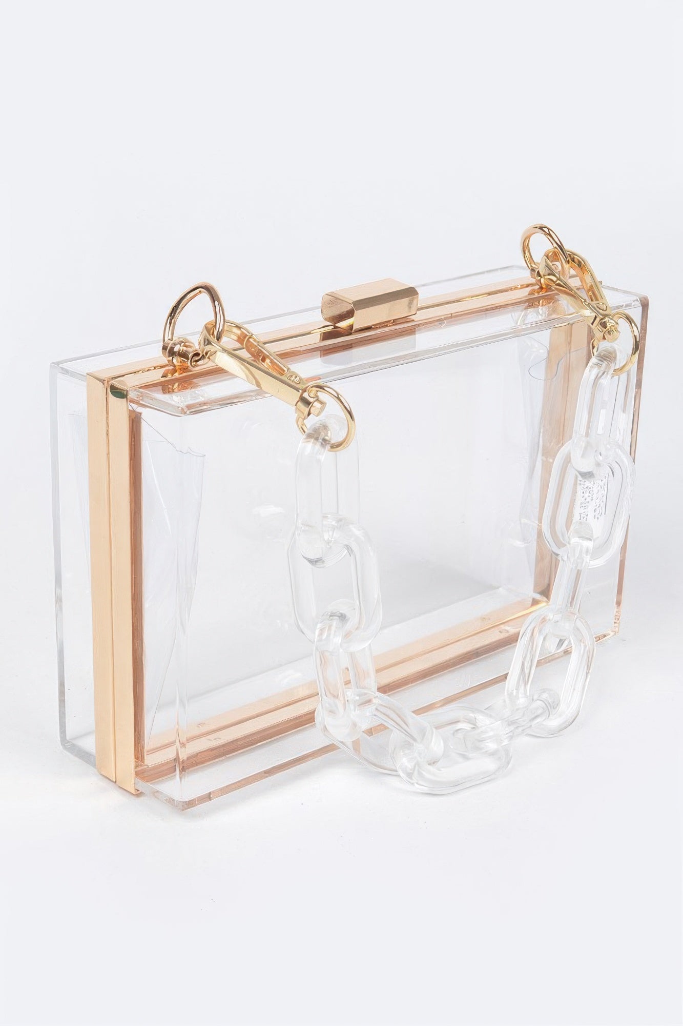 Plastic Link Handle Clear Clutch - That Janis Style