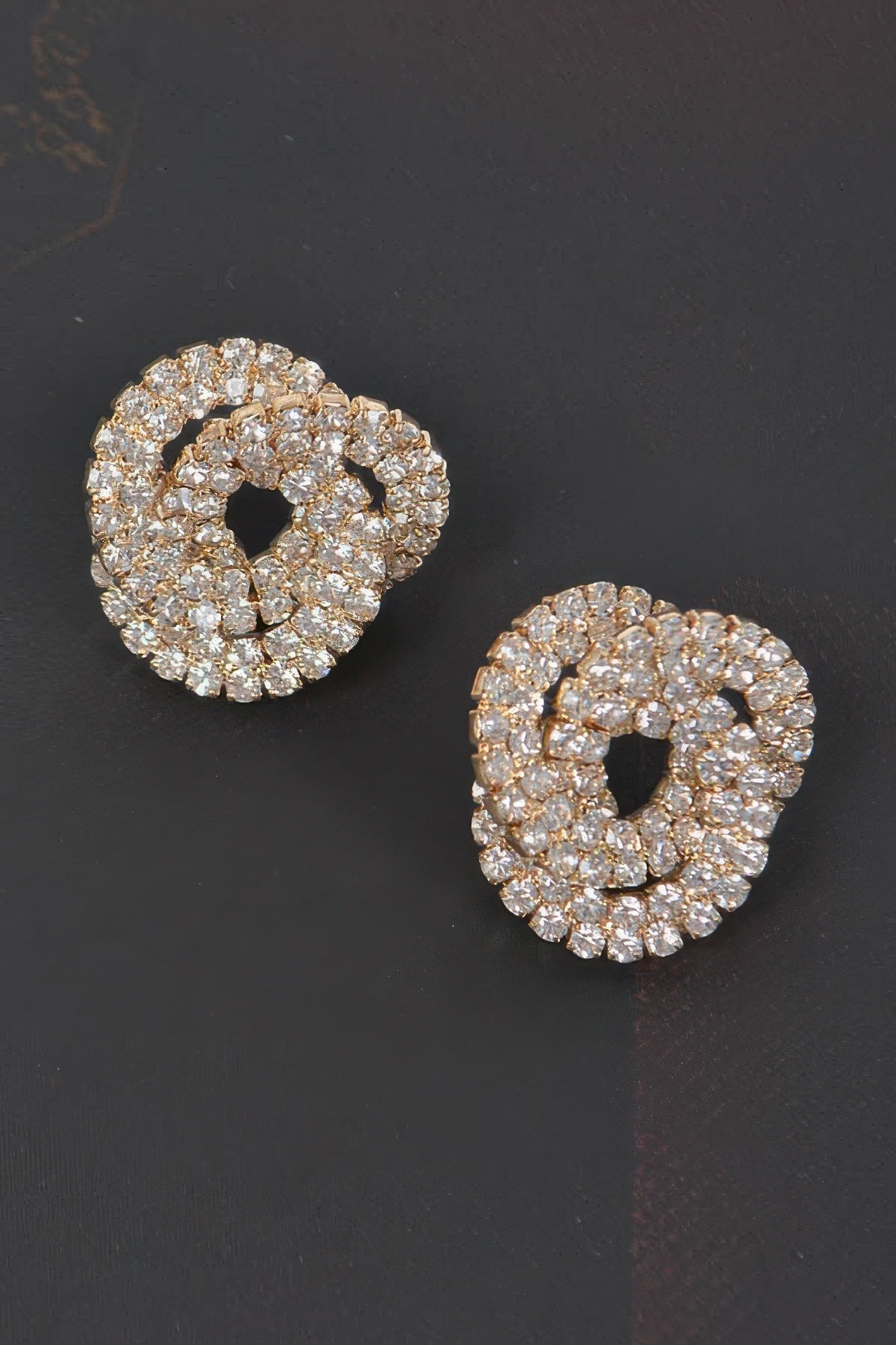 Rhinestone Button Earring - That Janis Style