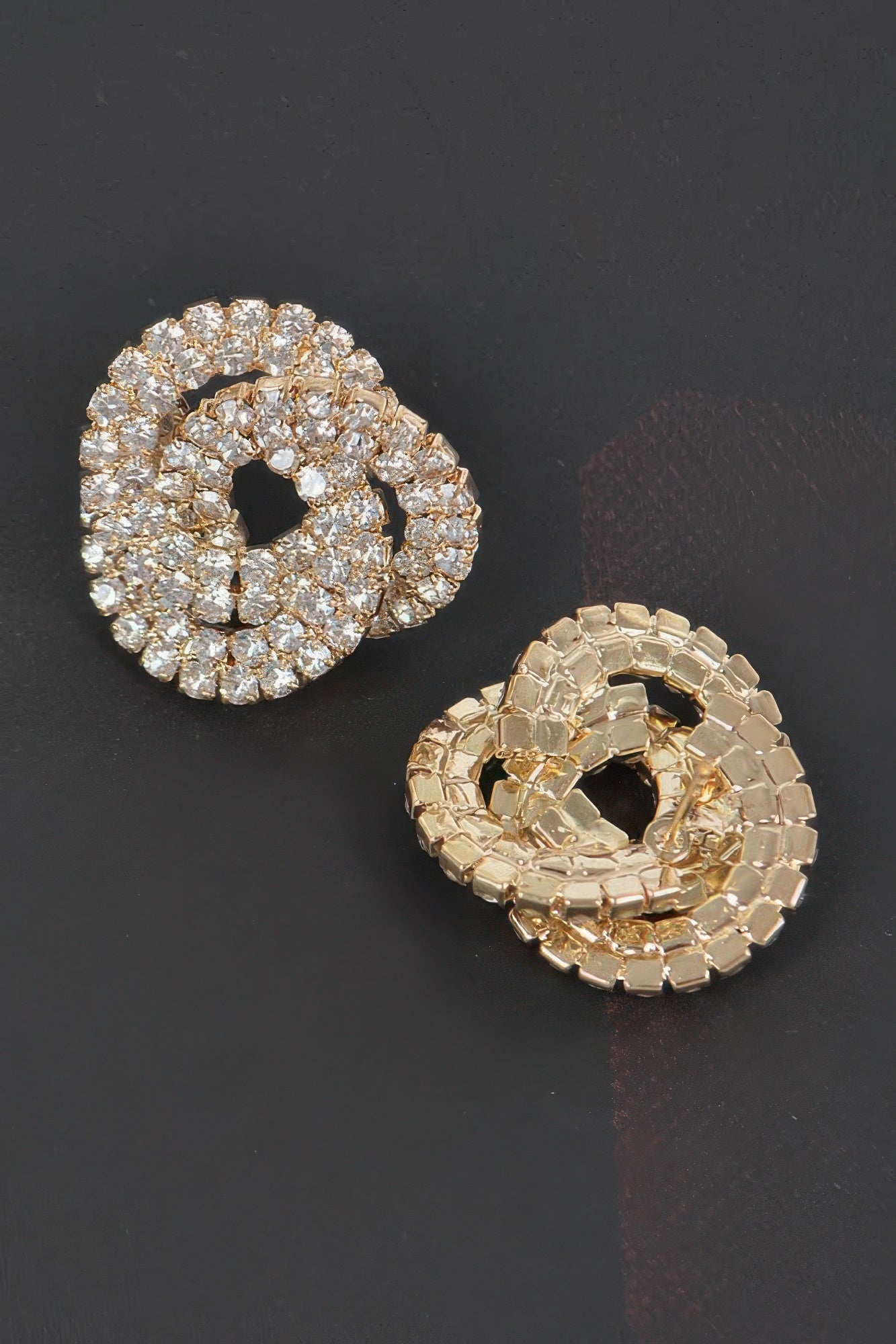 Rhinestone Button Earring - That Janis Style
