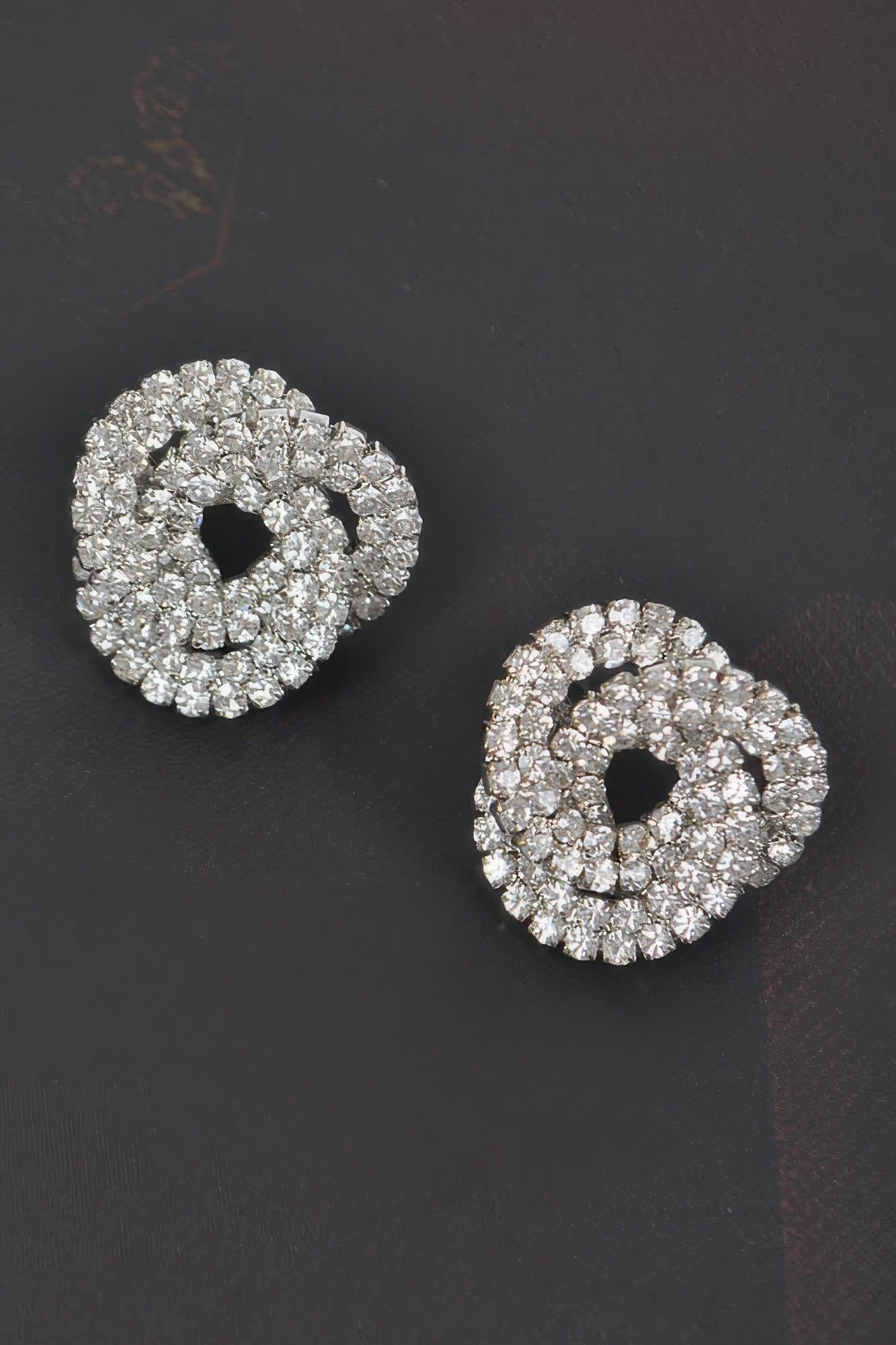 Rhinestone Button Earring - That Janis Style