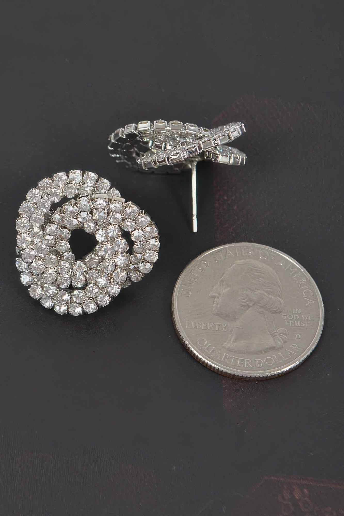 Rhinestone Button Earring - That Janis Style