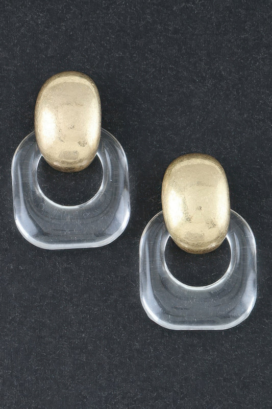 Modern Transparent Drop Earrings - That Janis Style