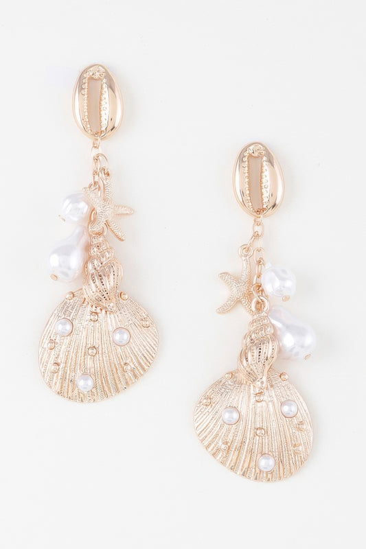 Pearled Under The Sea Drop Earrings - That Janis Style